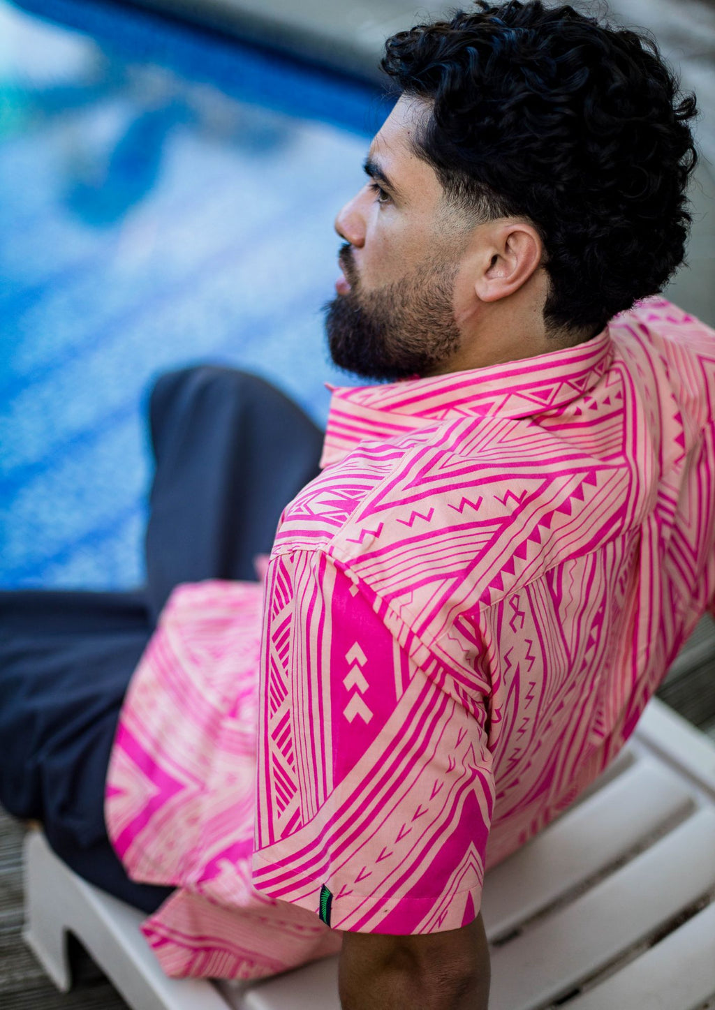 Eveni Pacific Men's Classic Elei Shirt - Beau Pink