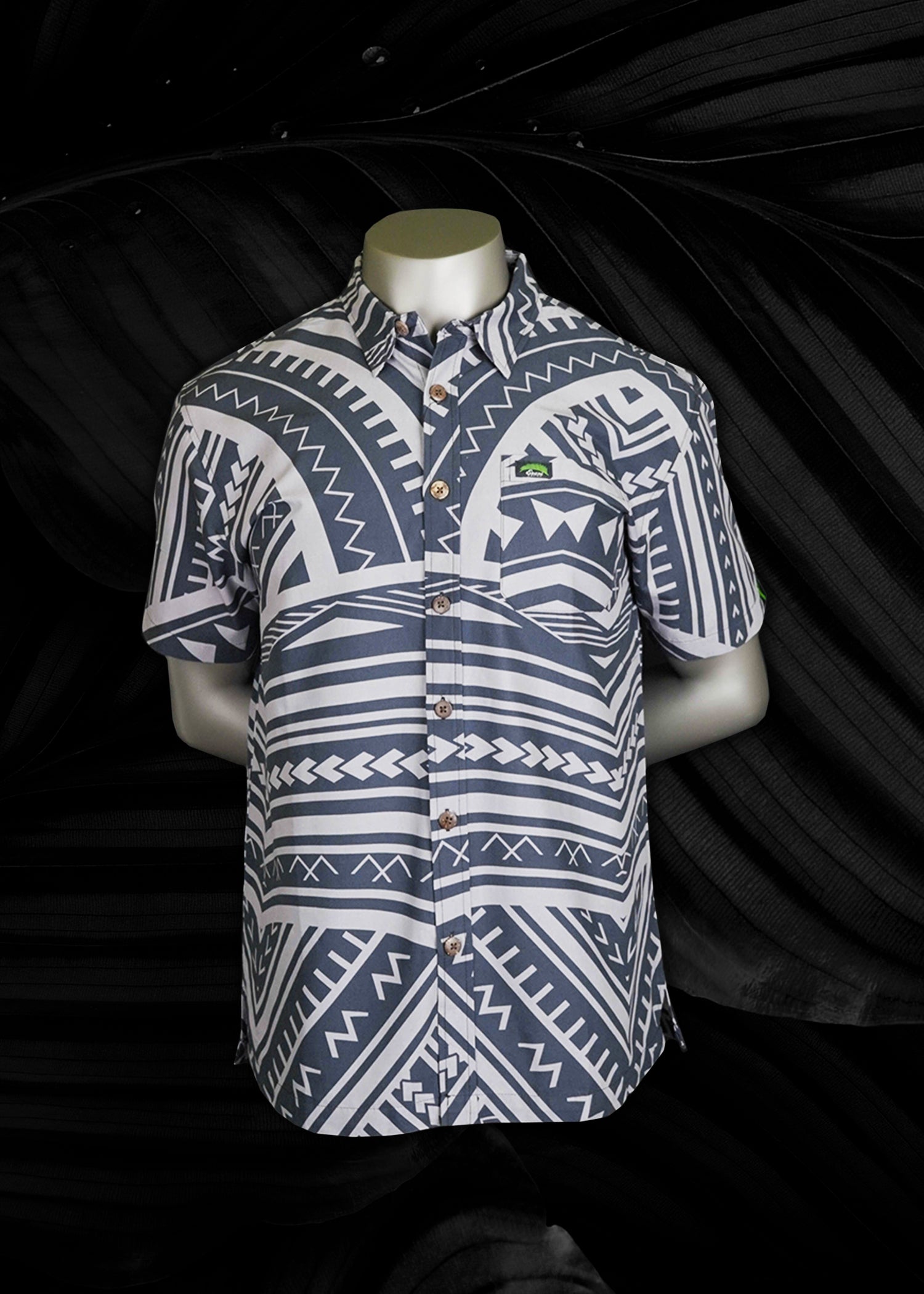 Eveni Pacific Men's Classic Elei Shirt - Grand Slam Grey