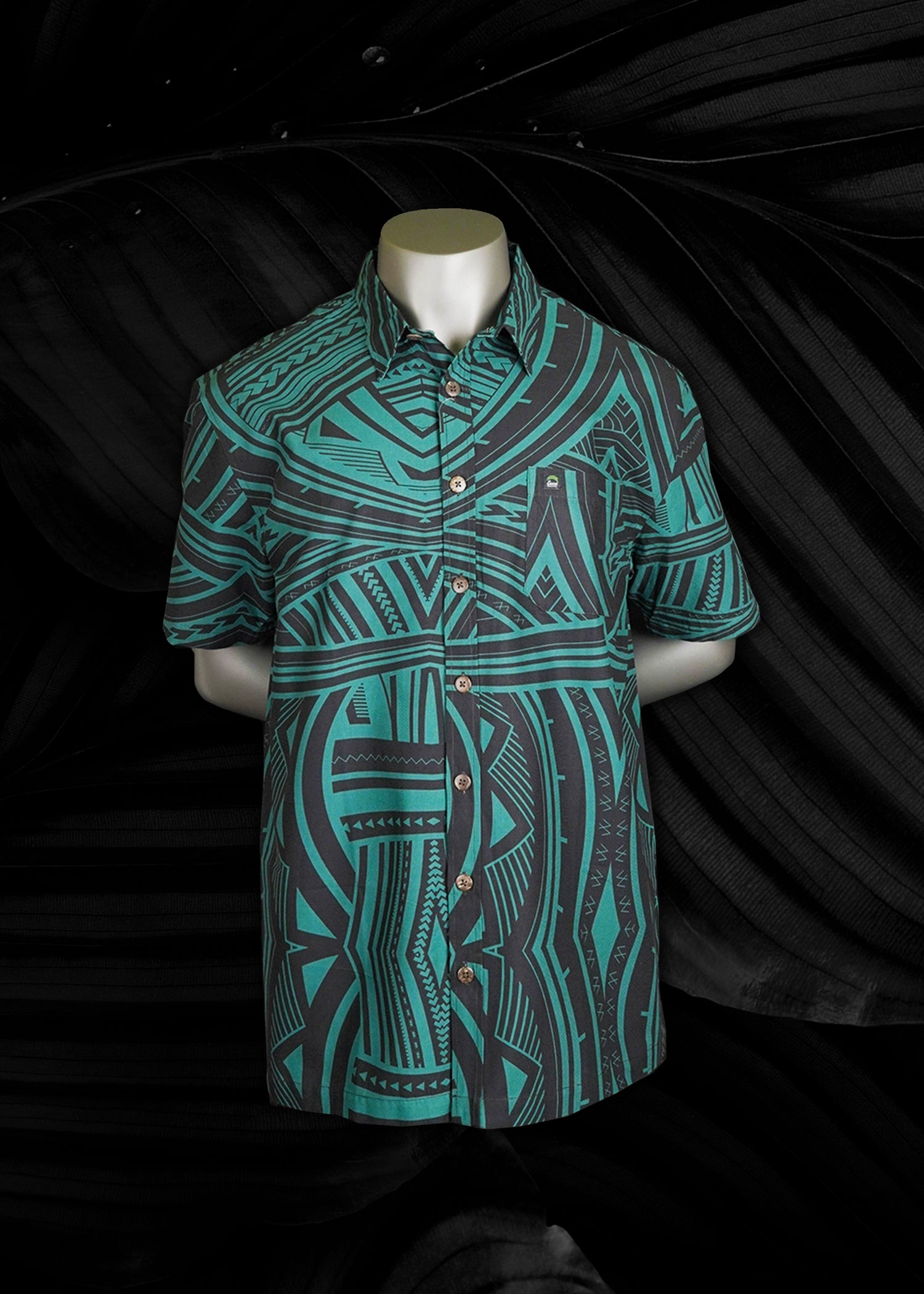 Eveni Pacific Men's Classic Elei Shirt - Miami Teal
