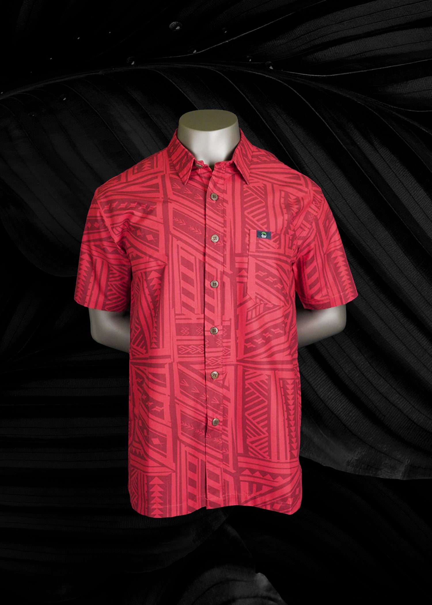 Eveni Pacific Men's Classic Elei Shirt - Day Red