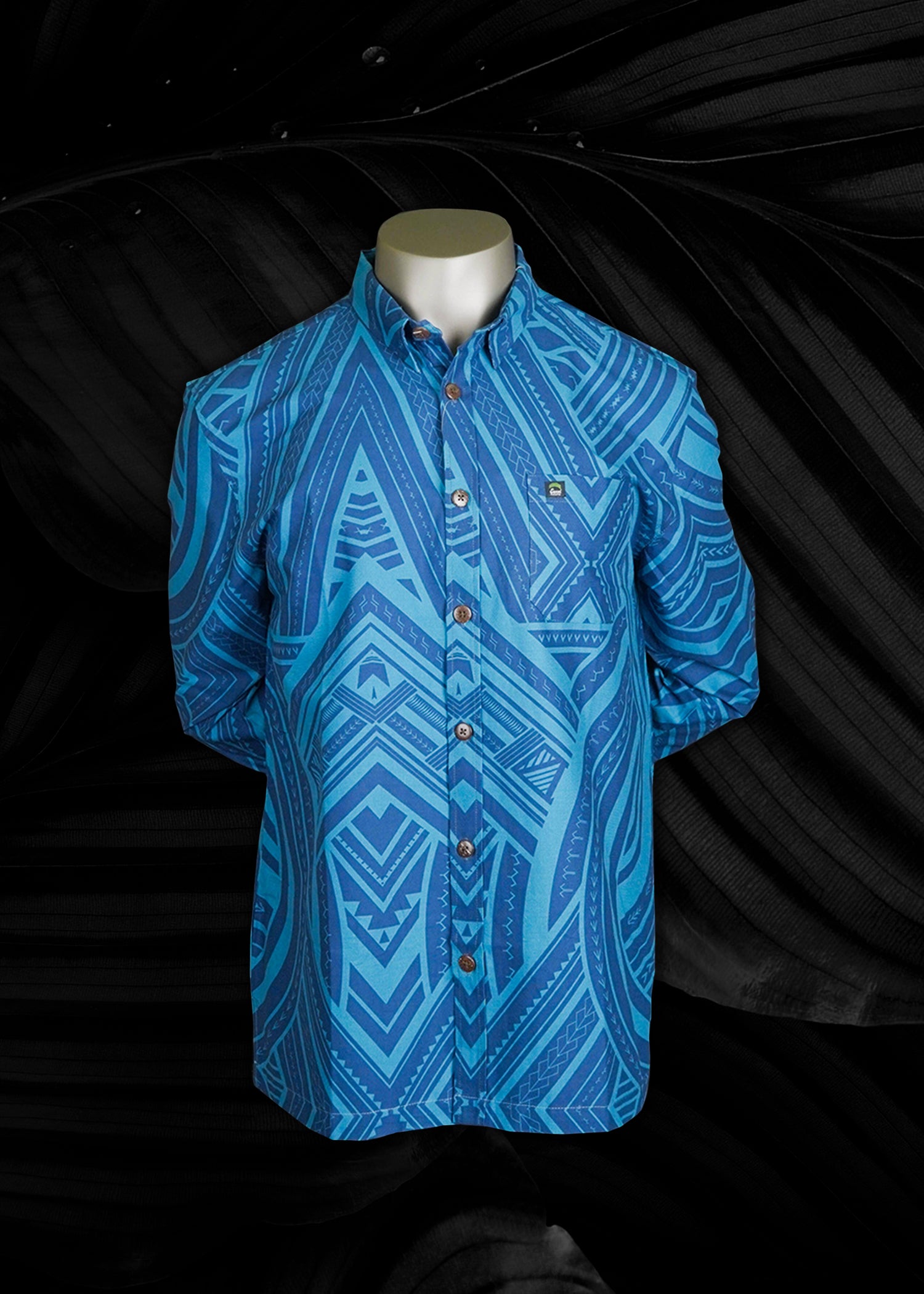 Eveni Pacific Mens Long Sleeve Shirt - Odyssey Blue