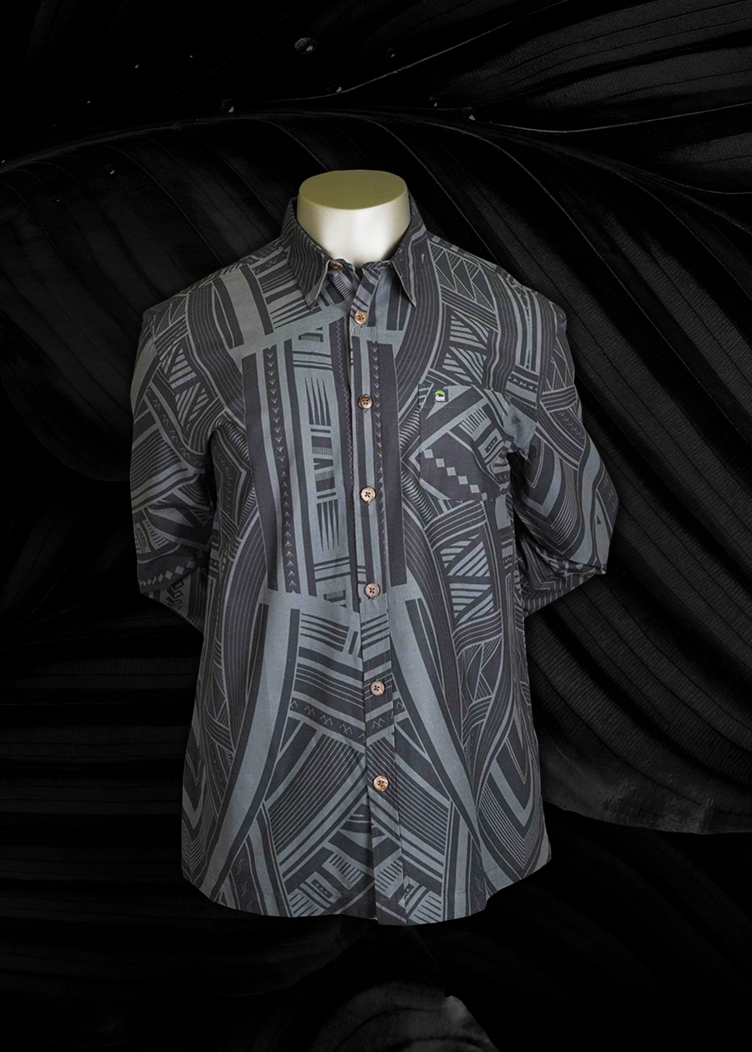 Eveni Pacific Mens Long Sleeve Shirt - Chino Black