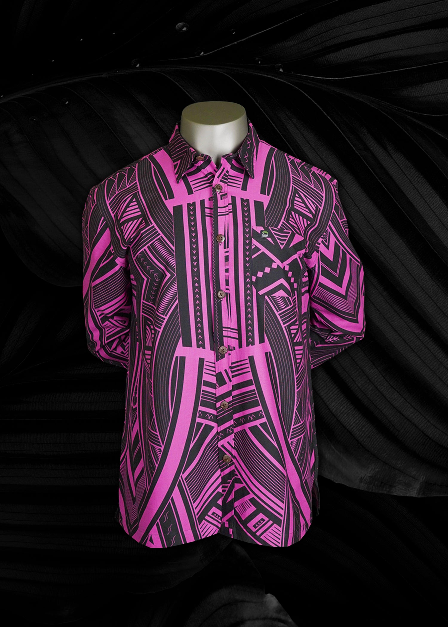 Eveni Pacific Mens Long Sleeve Shirt - Atamu Pop