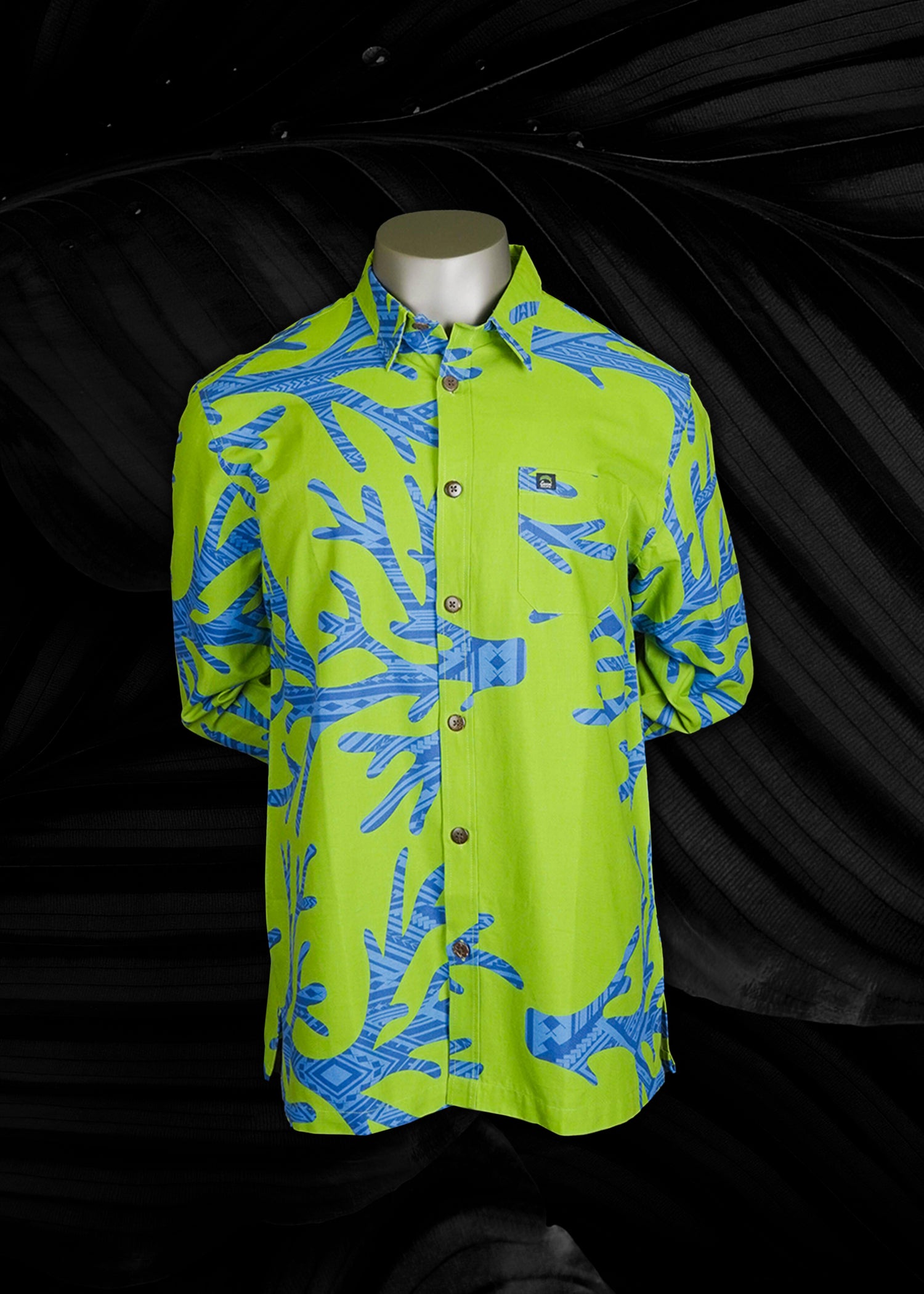 Eveni Pacific Mens Long Sleeve Shirt - Salty Green
