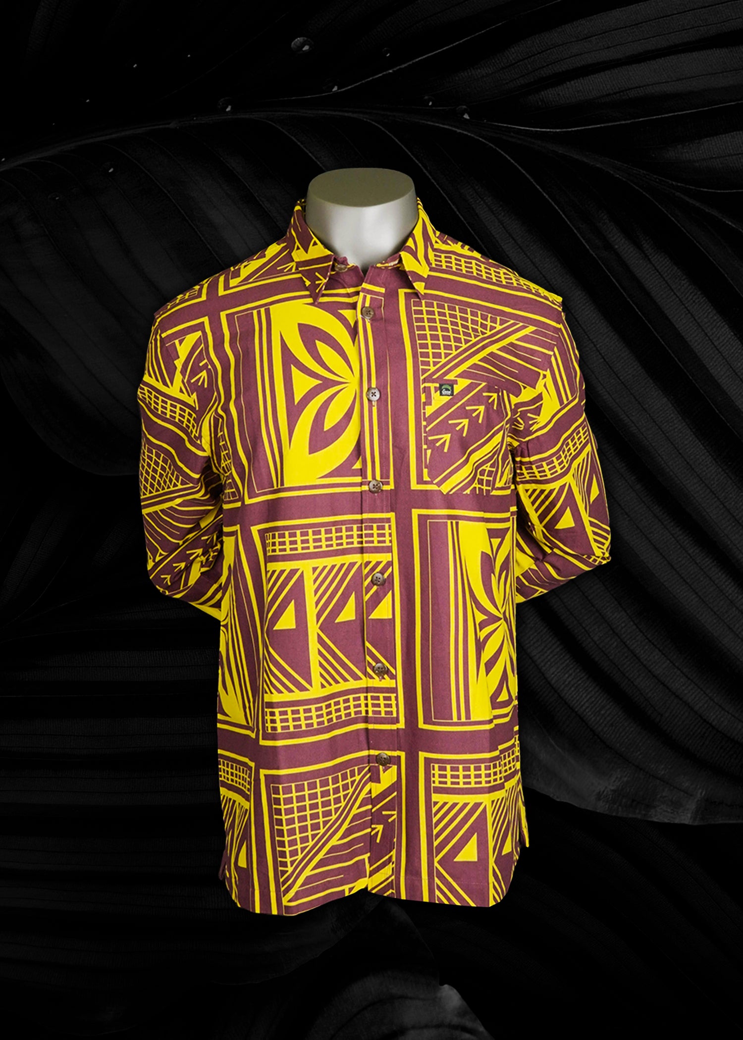 Eveni Pacific Mens Long Sleeve Shirt - Cheer Yellow