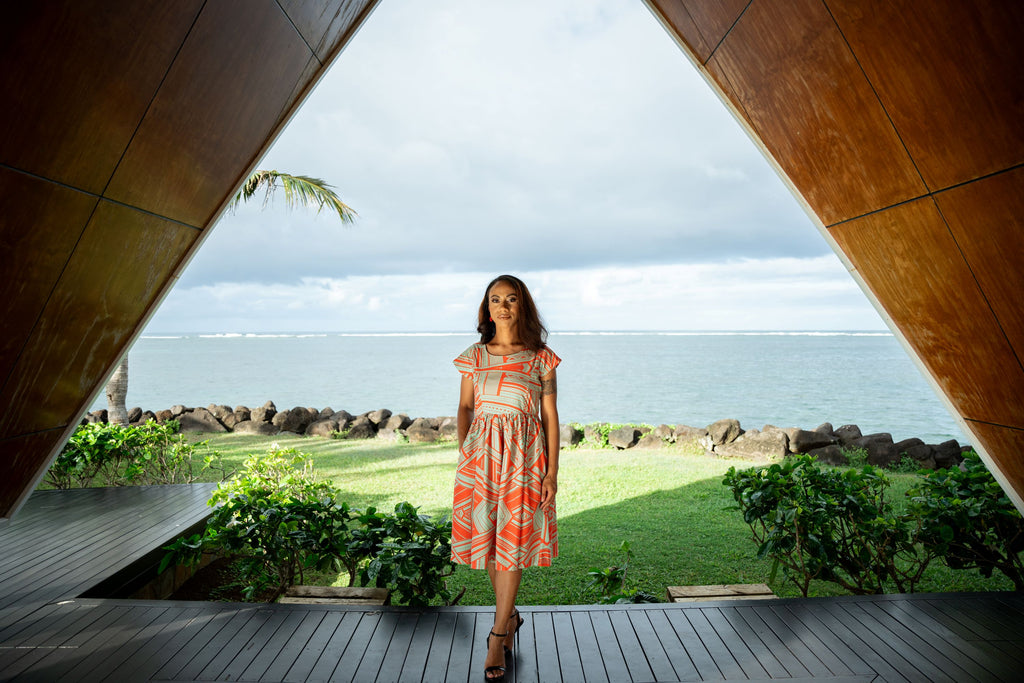 Eveni Pacific Ladies Midi Dress - Transquil Peach