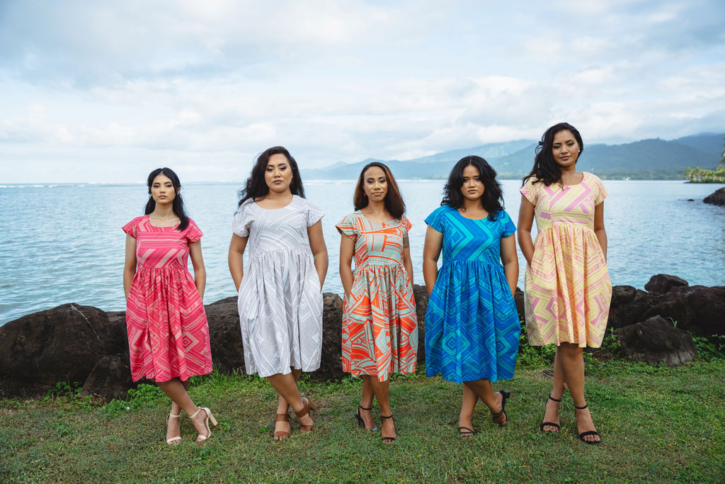 Eveni Pacific Ladies Midi Dress - Big Island Blue