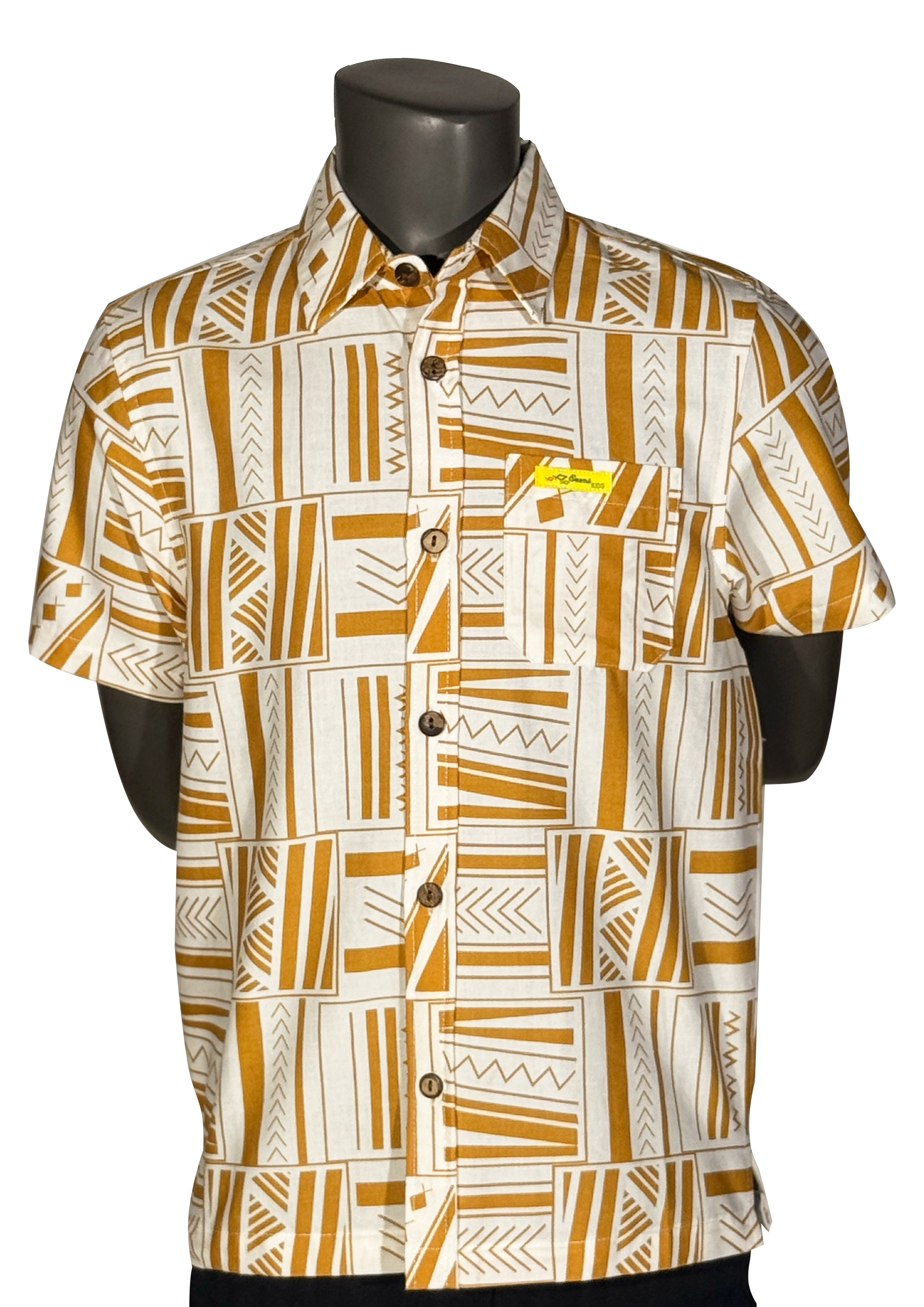 Eveni Pacific Boys Classic Elei Shirt - Gold Tide – EveniPacific