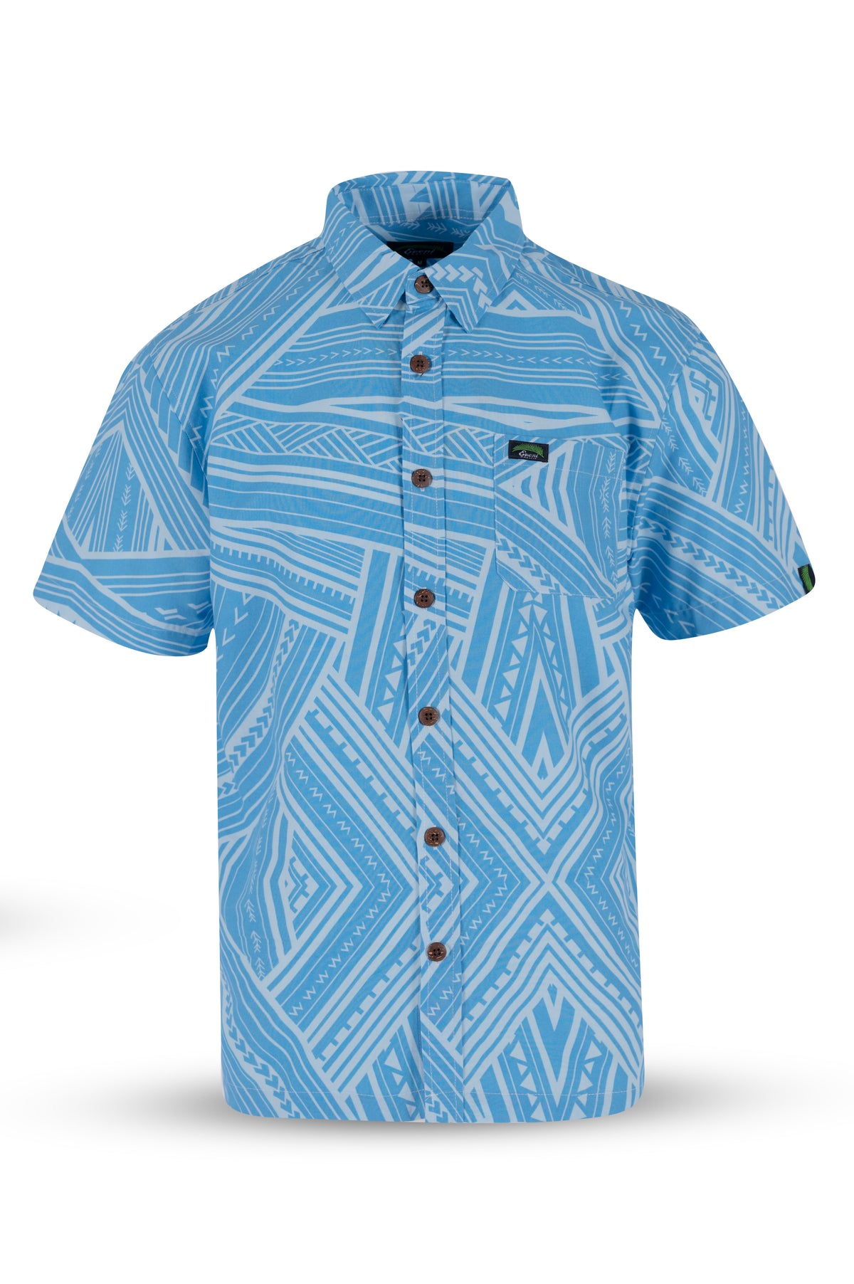 Eveni Pacific Men's Classic Elei Shirt - Mia Blue