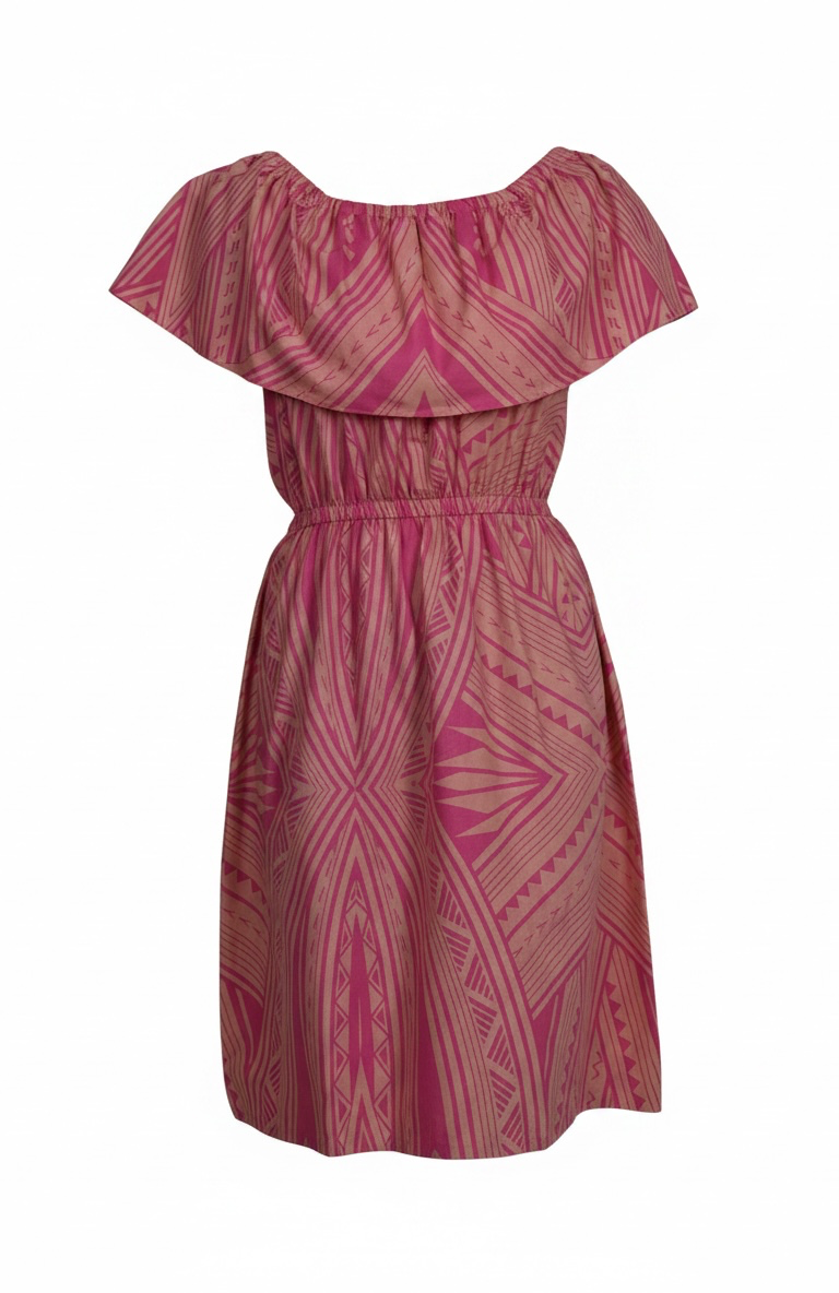 Eveni Pacific Ladies Bardot Dress - Beau Pink