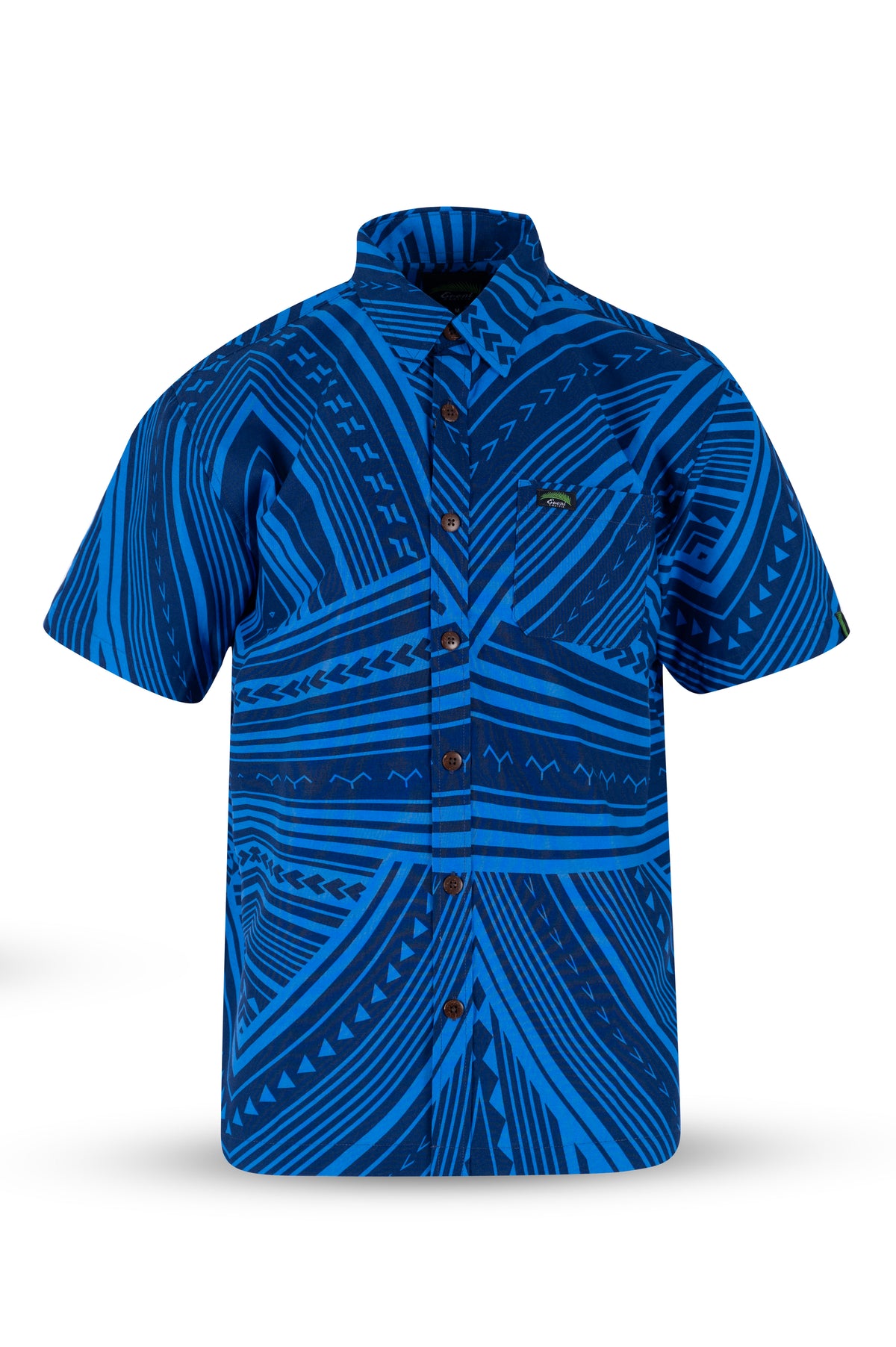 Eveni Pacific Men's Classic Elei Shirt - Isabella Blue