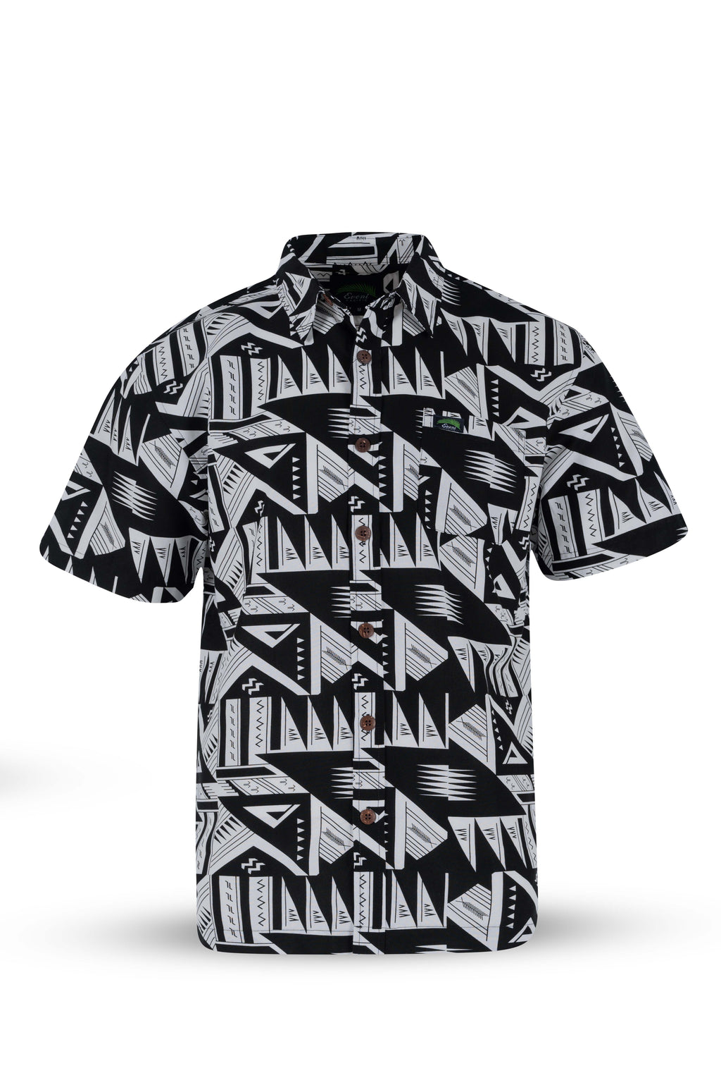Eveni Pacific Men's Classic Elei Shirt - Sienna Black
