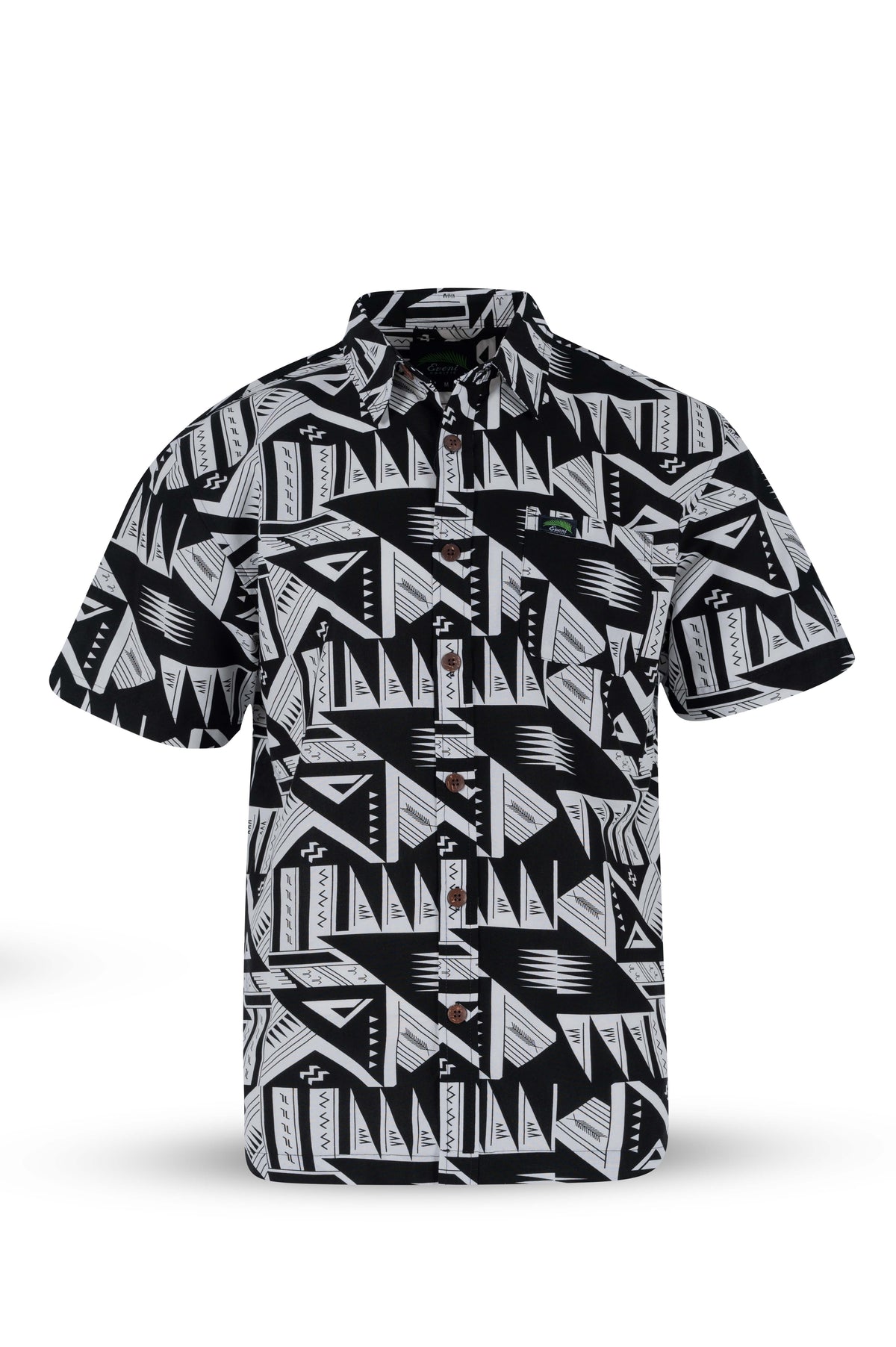Eveni Pacific Men's Classic Elei Shirt - Sienna Black