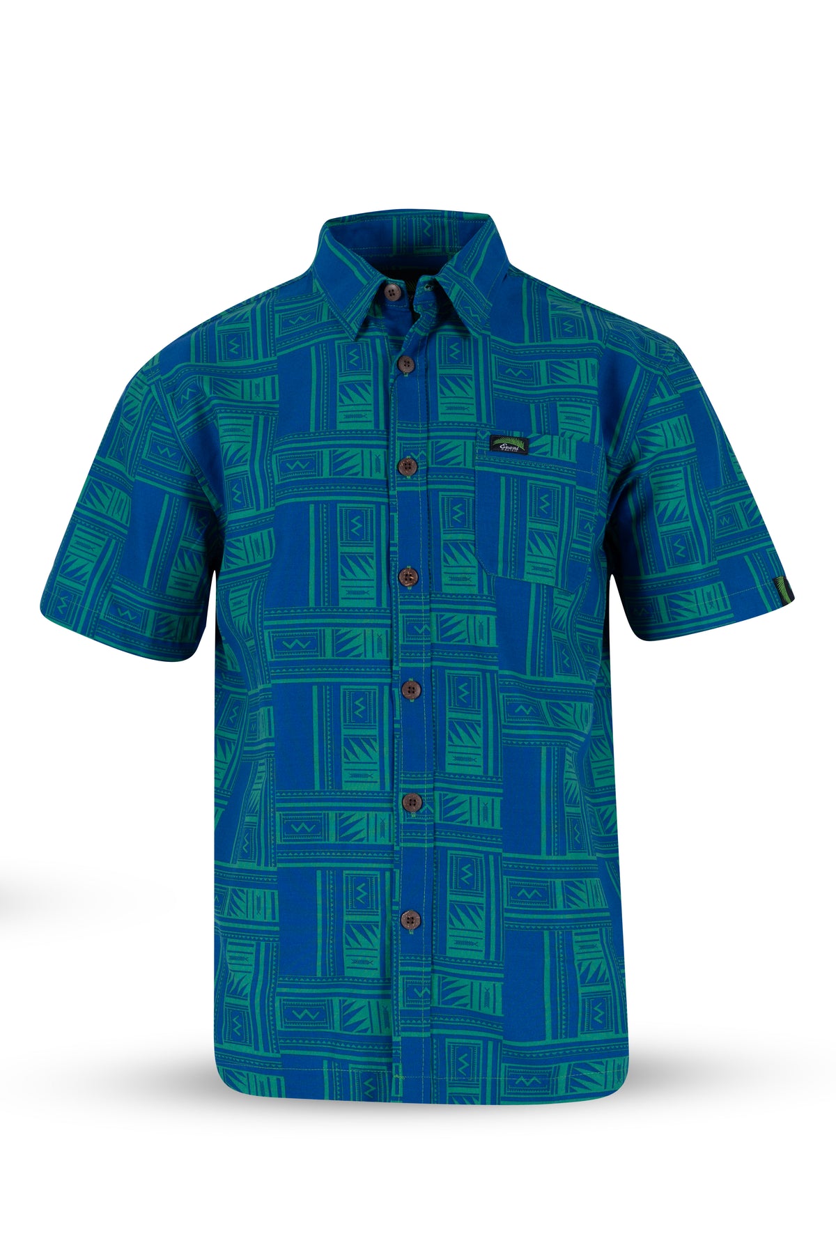 Eveni Pacific Men's Classic Elei Shirt - Eli Teal