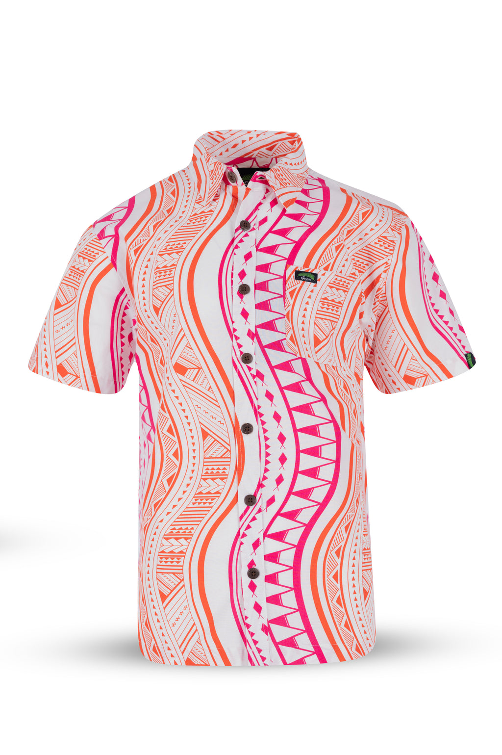 Eveni Pacific Men's Classic Elei Shirt - River Pink