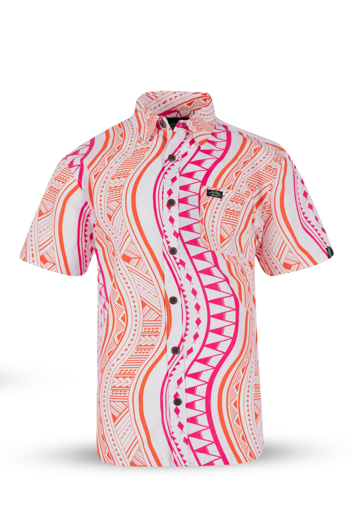 Eveni Pacific Men's Classic Elei Shirt - River Pink