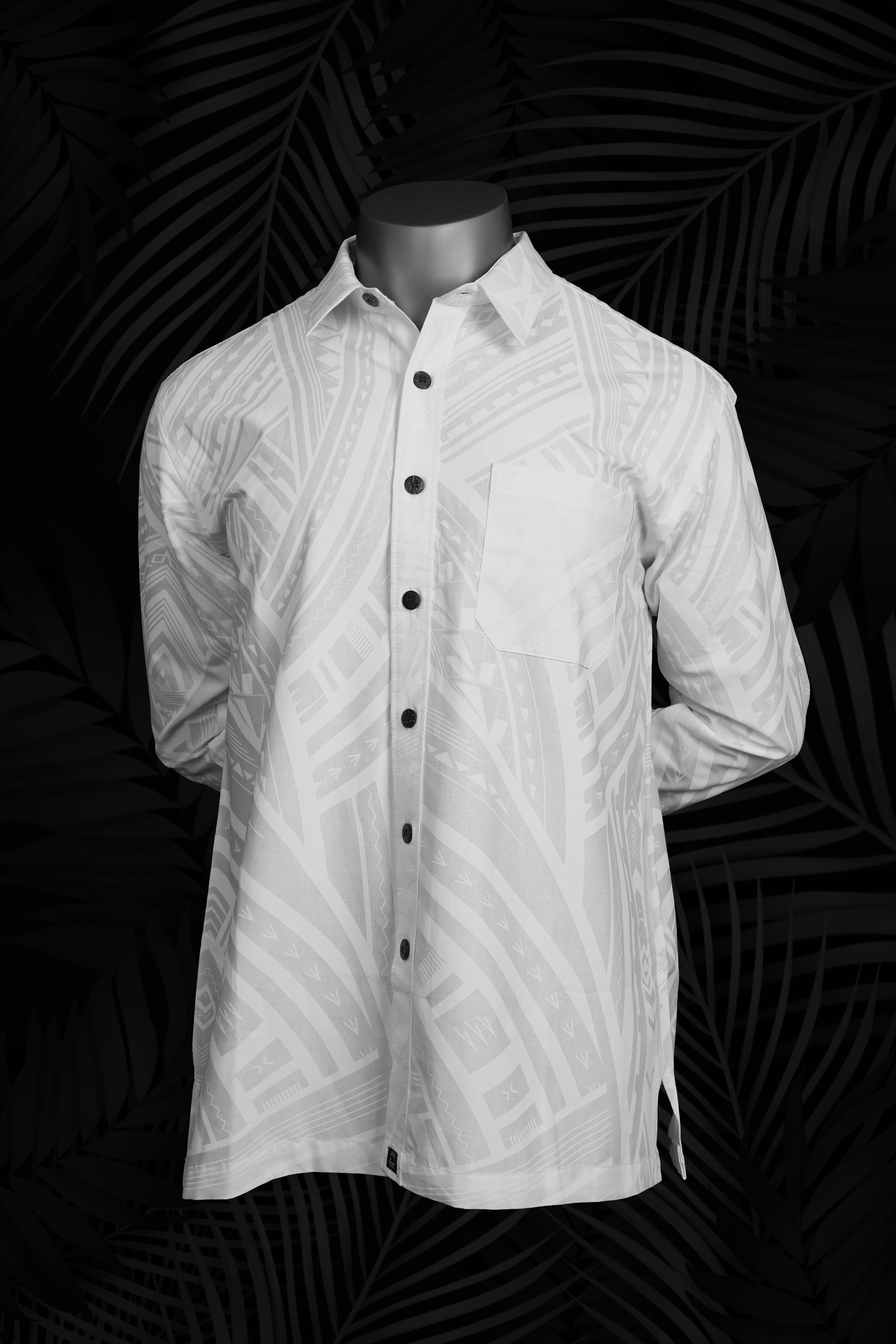 Eveni Pacific Men's Long Sleeve Shirt - Ignite White