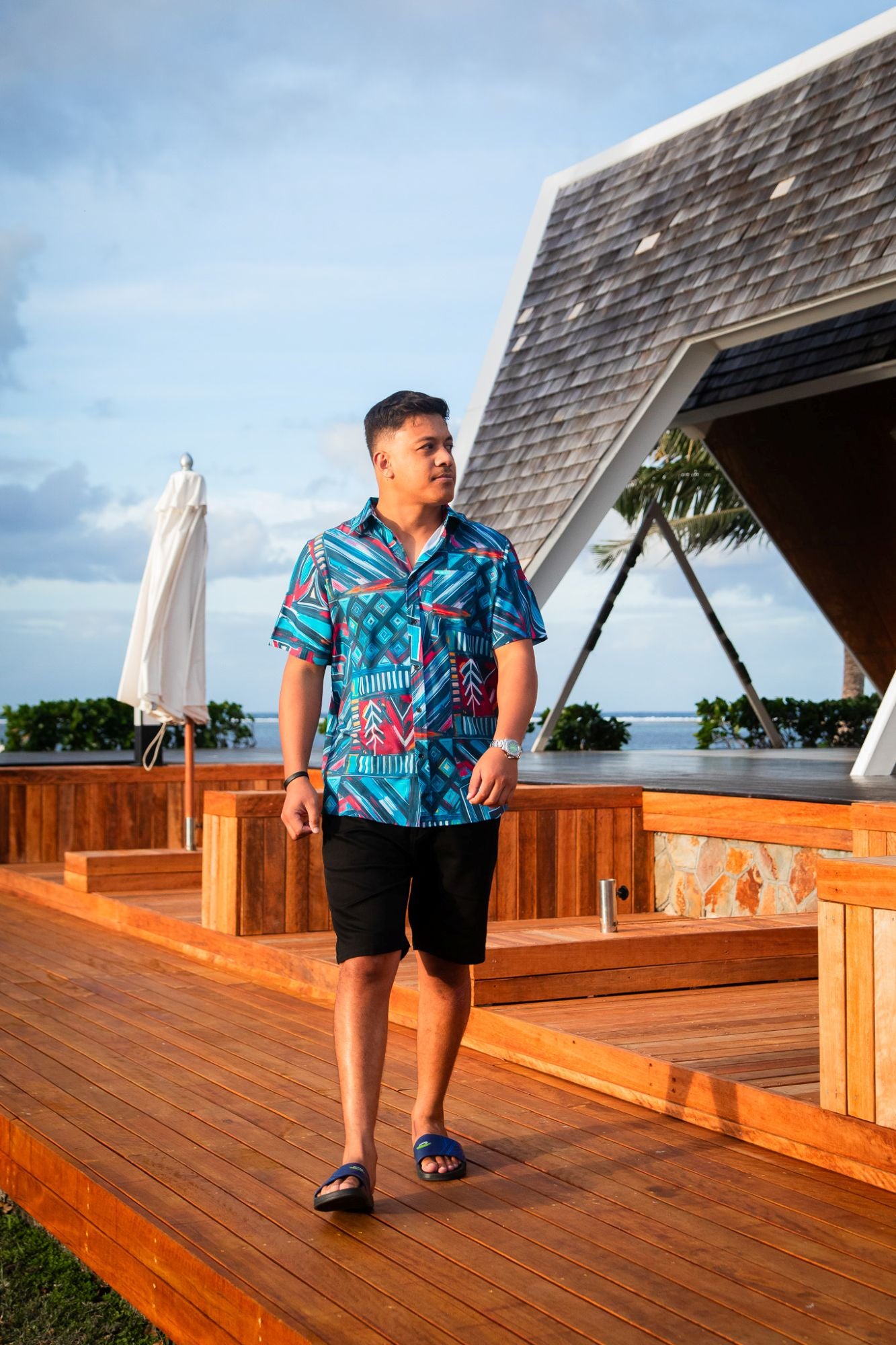 KP Premium Elei Shirts S/S Electric Turquoise