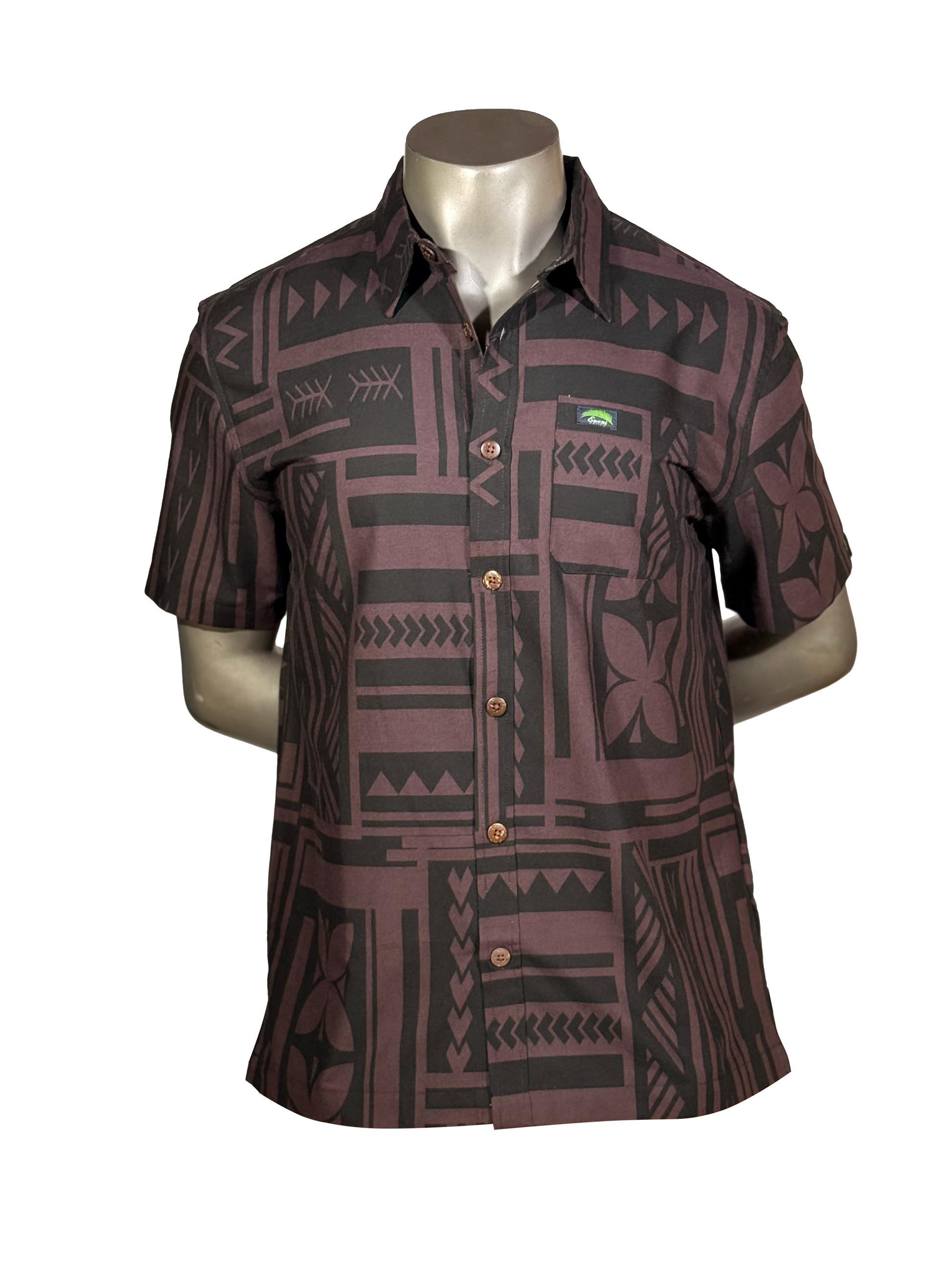 Eveni Pacific Men's Classic Elei Shirt - Bay Black