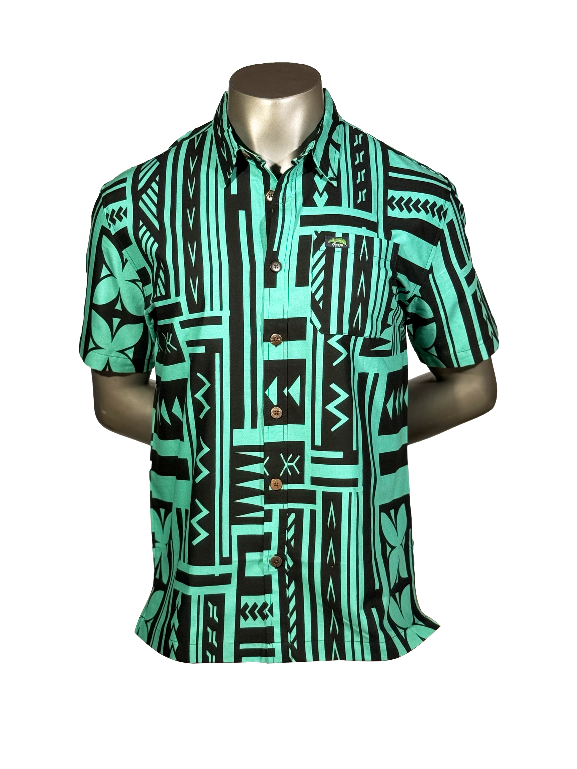 Eveni Pacific Men's Classic Elei Shirt - Bubble Blue