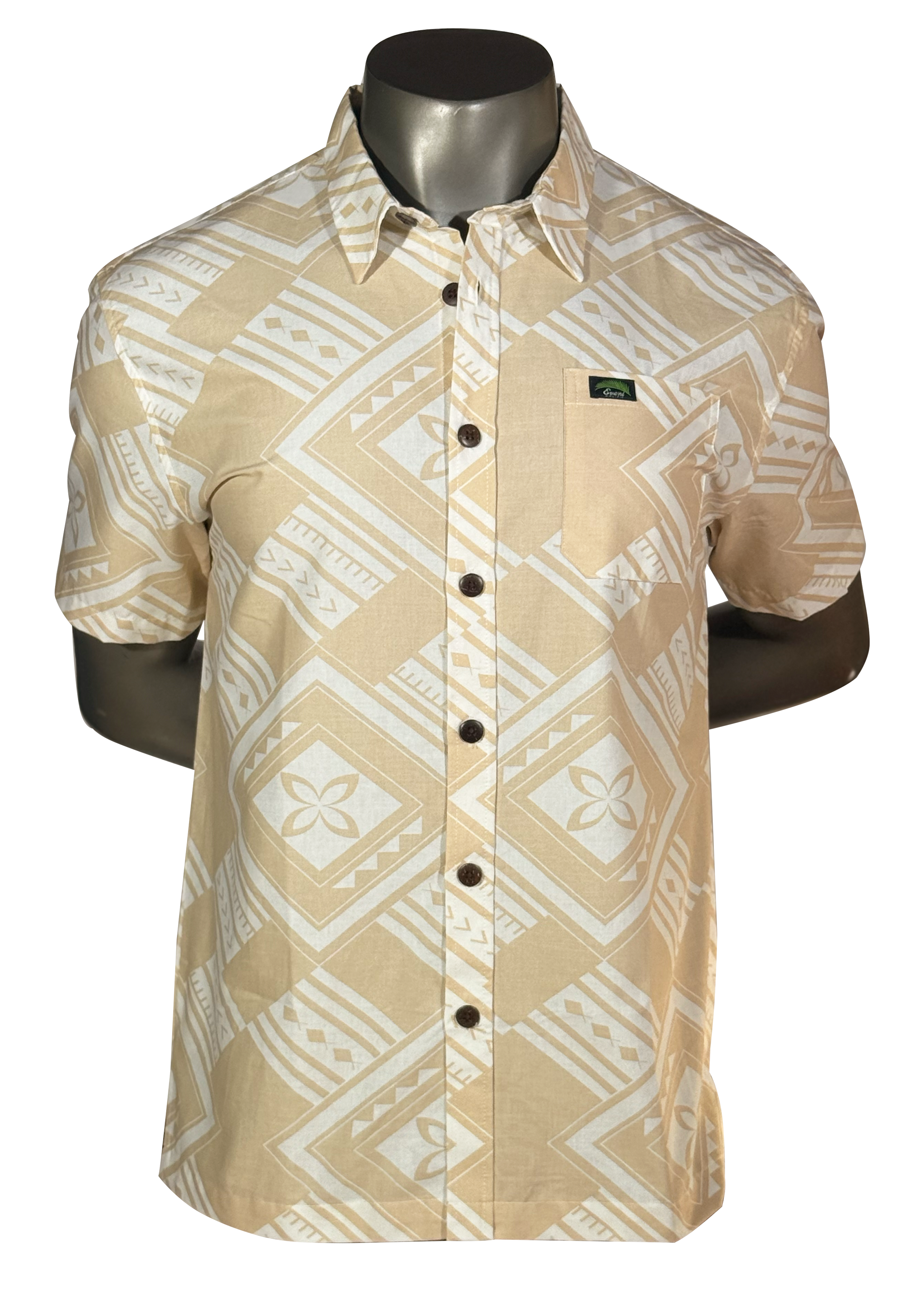 Eveni Pacific Men's Classic Elei Shirt - Shore Beige – EveniPacific