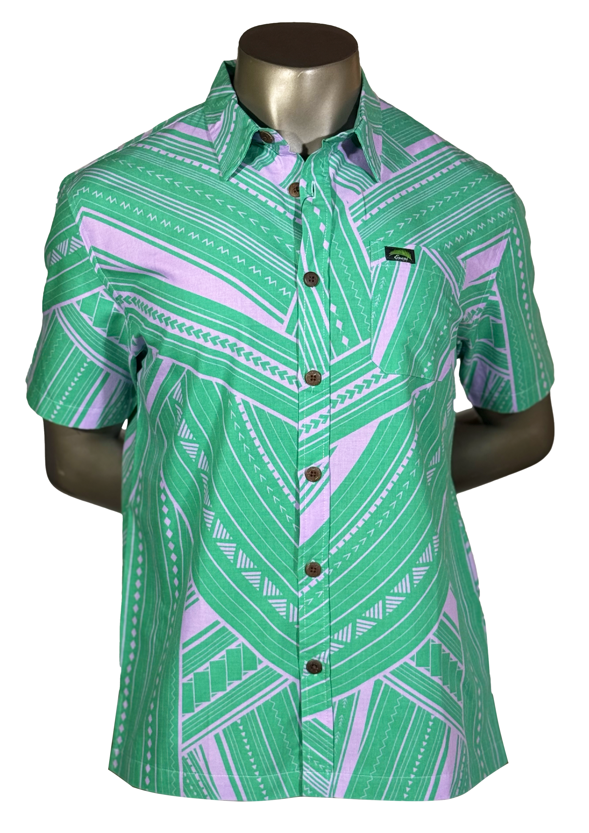 Eveni Pacific Men's Classic Elei Shirt - Aqua Force