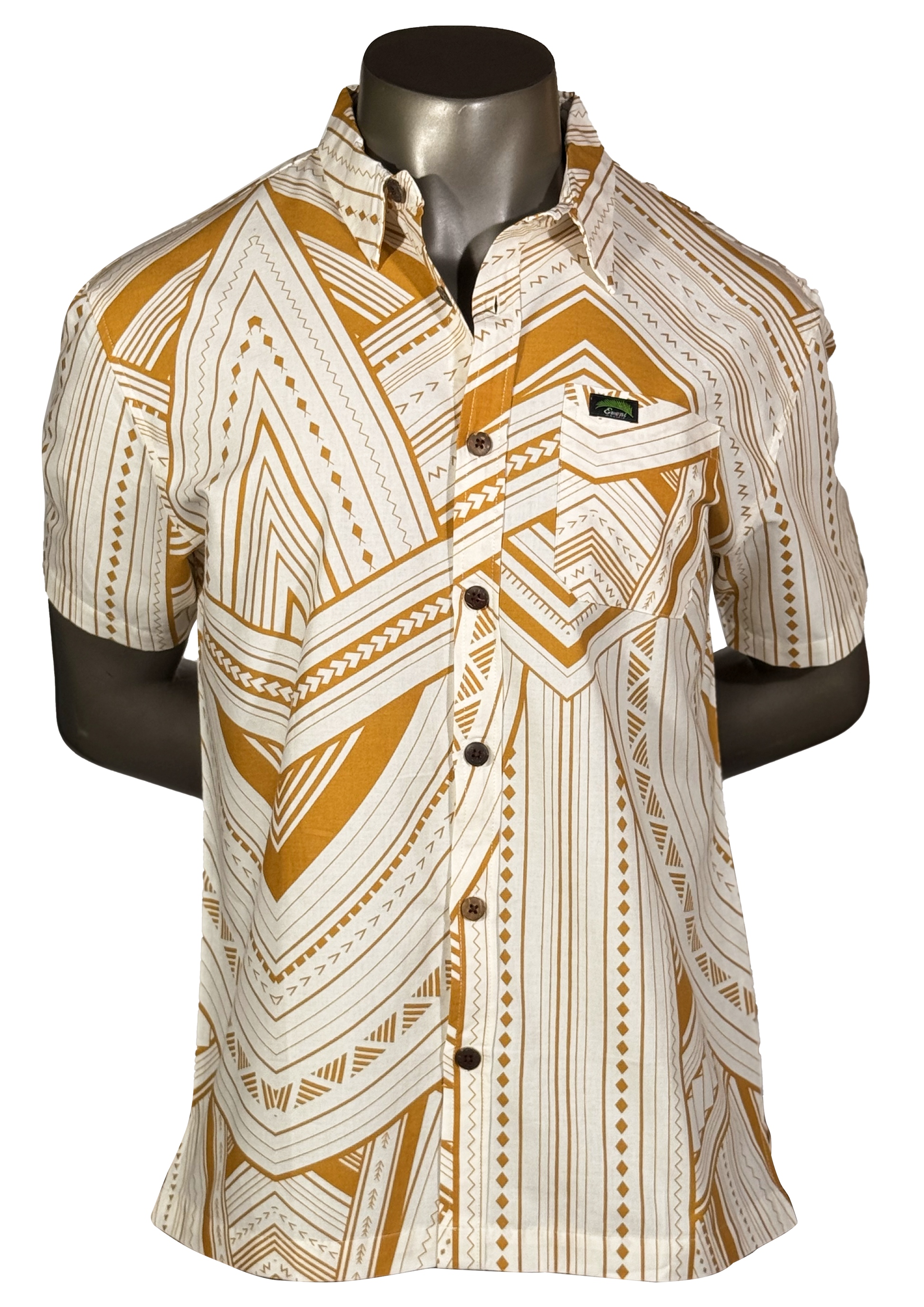 Eveni Pacific Men's Classic Elei Shirt - Butterscotch Wind