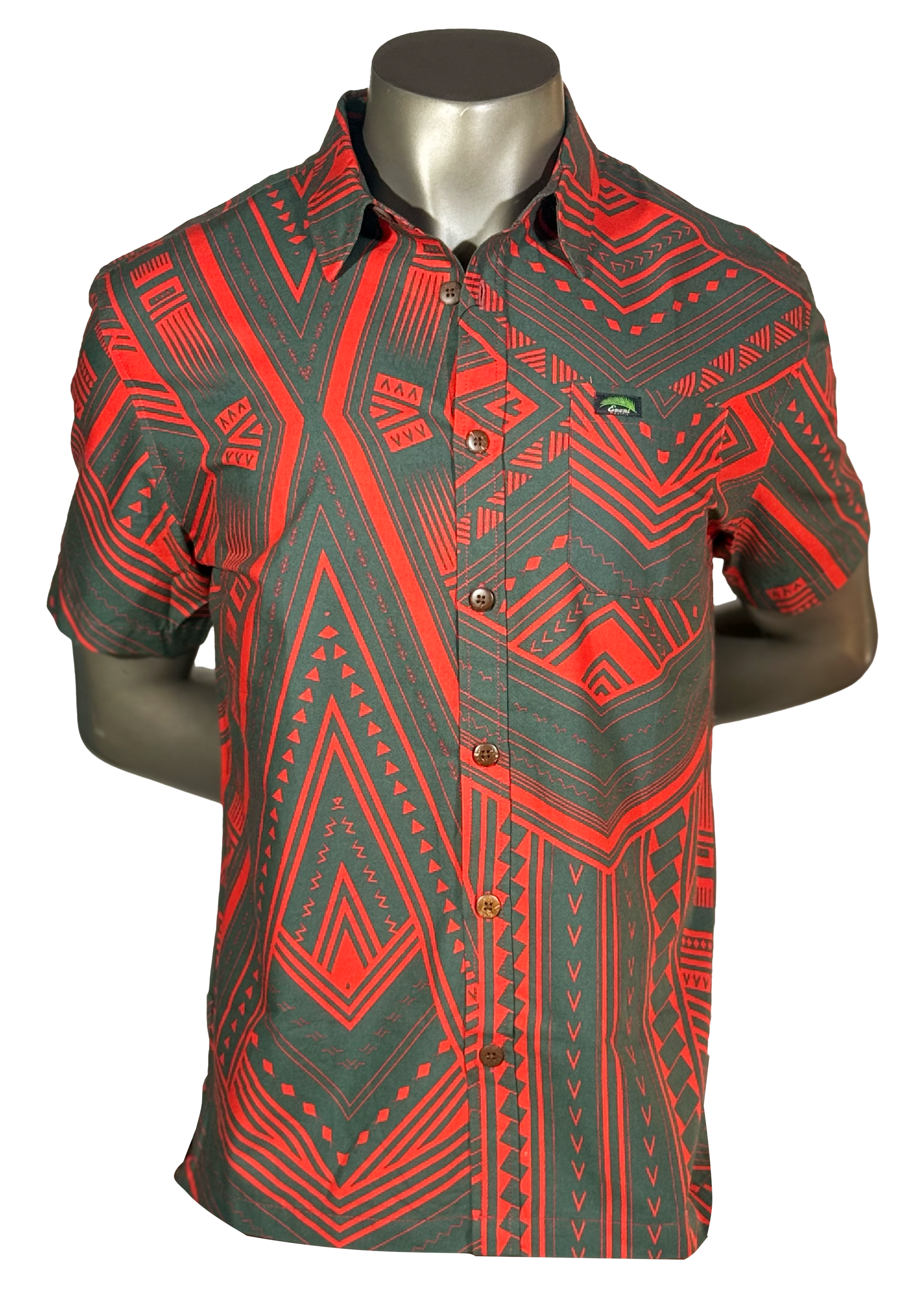 Eveni Pacific Men's Classic Elei Shirt - Oasis Brown