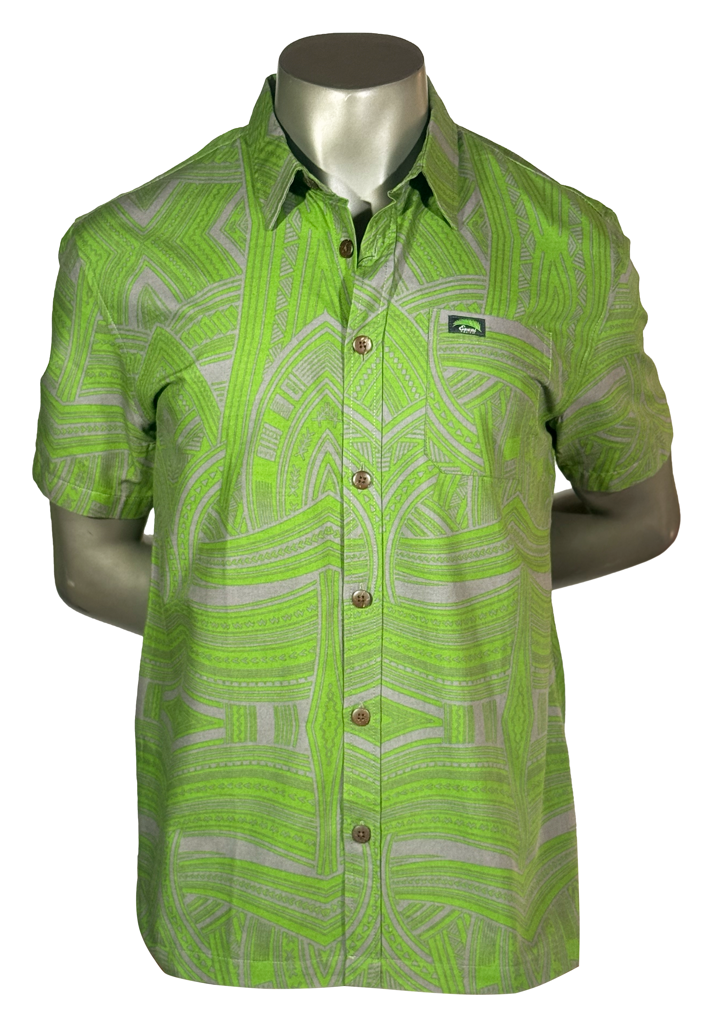 Eveni Pacific Men's Classic Elei Shirt - Nautical Night Green ...