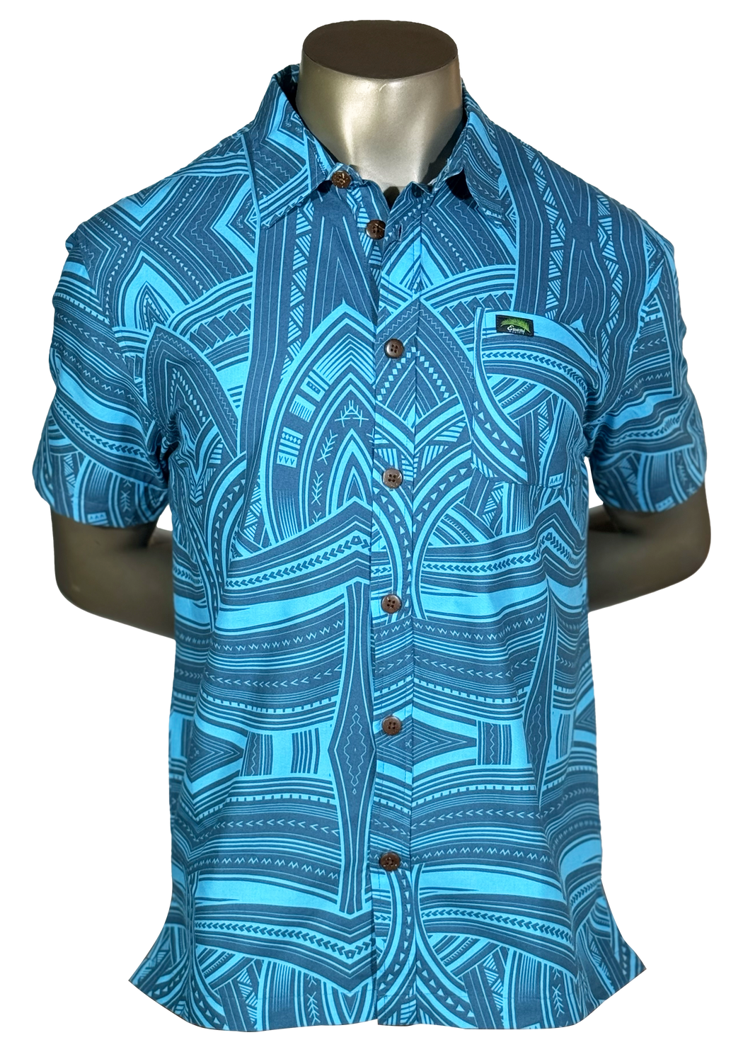 Eveni Pacific Men's Classic Elei Shirt - Treasure Blue – EveniPacific