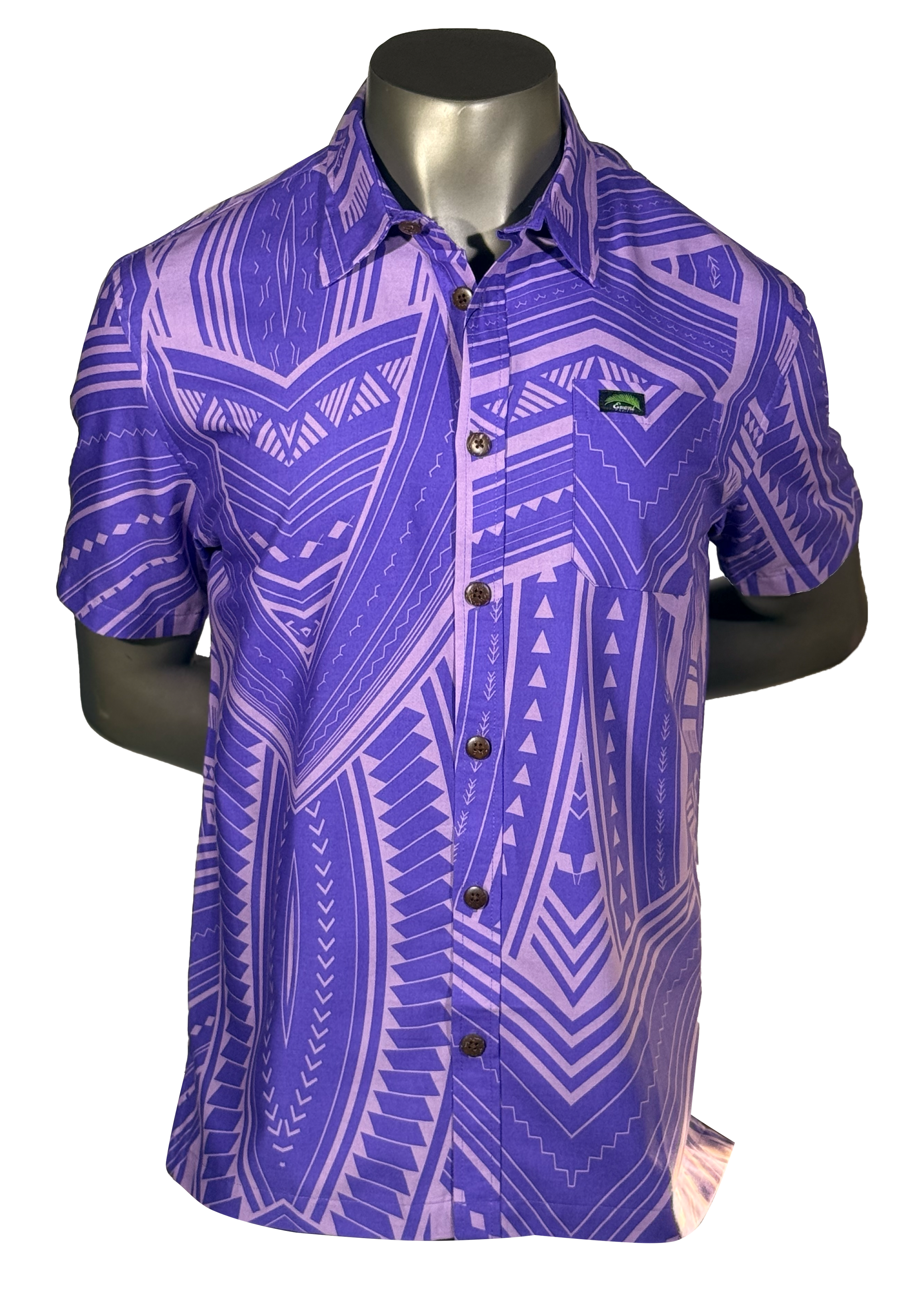 Eveni Pacific Men's Classic Elei Shirt - Tropical Tide Violet ...
