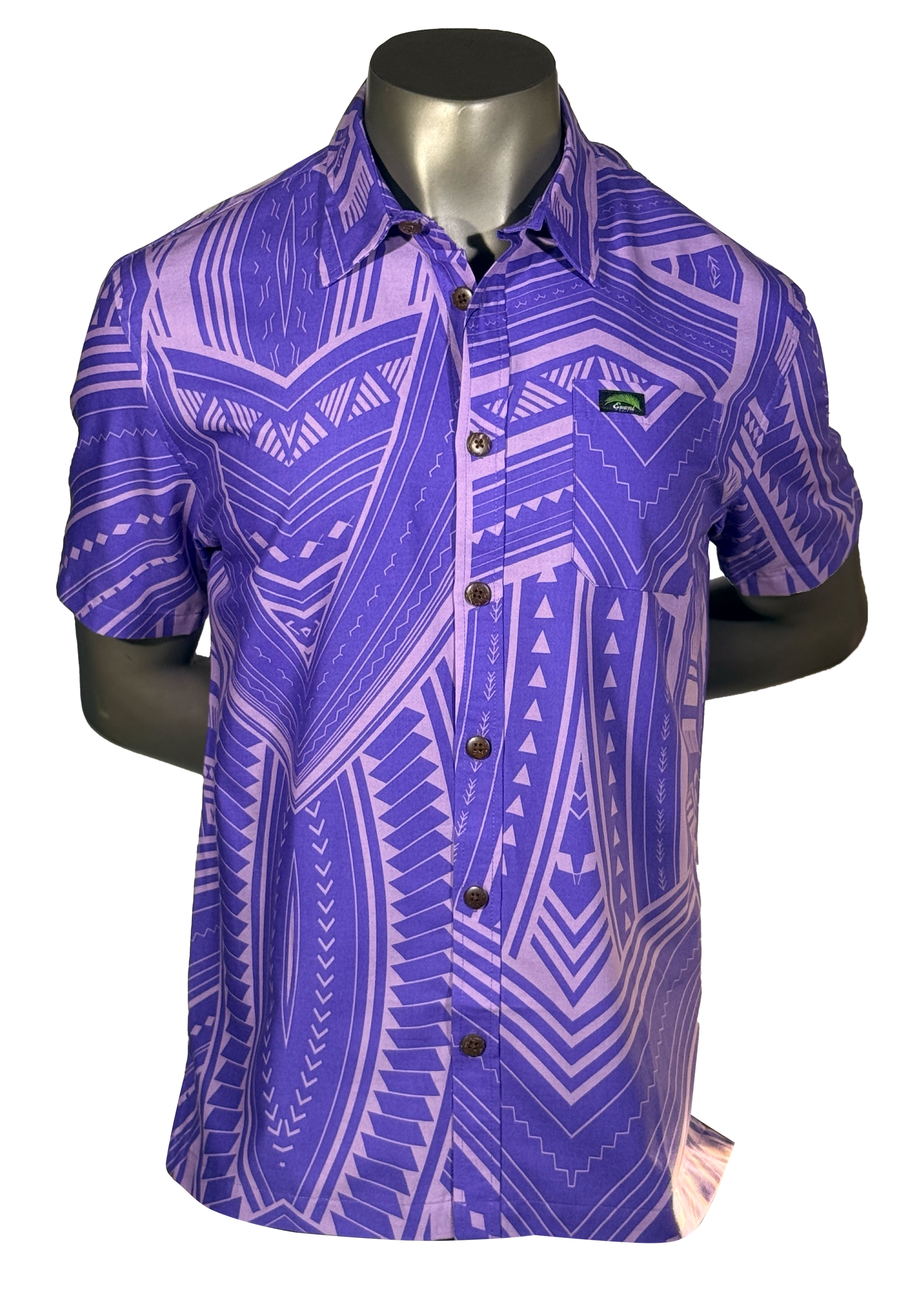 Eveni Pacific Men's Classic Elei Shirt - Tropical Tide Violet