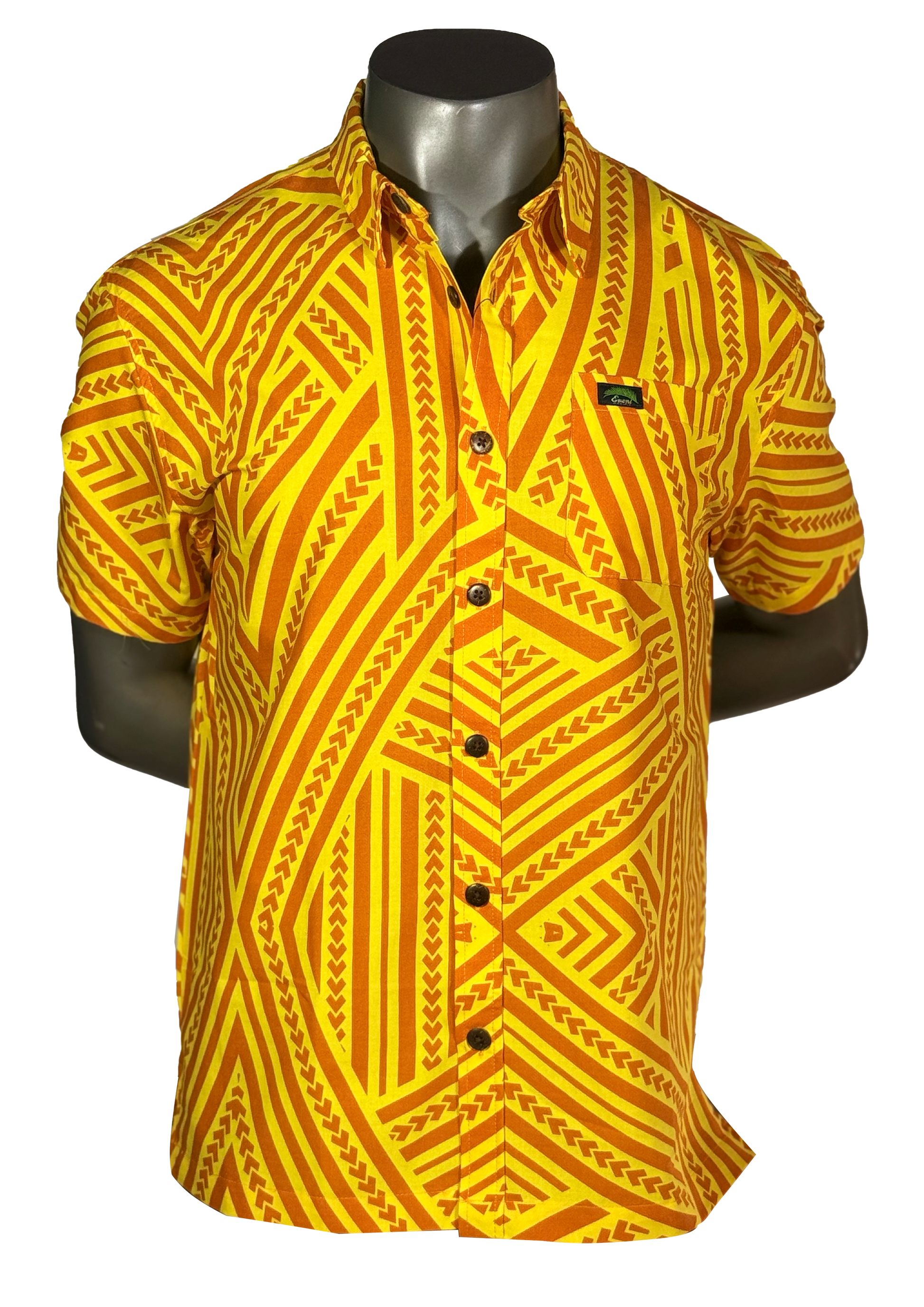 Eveni Pacific Men's Classic Elei Shirt - Yellow Horinzon Haze