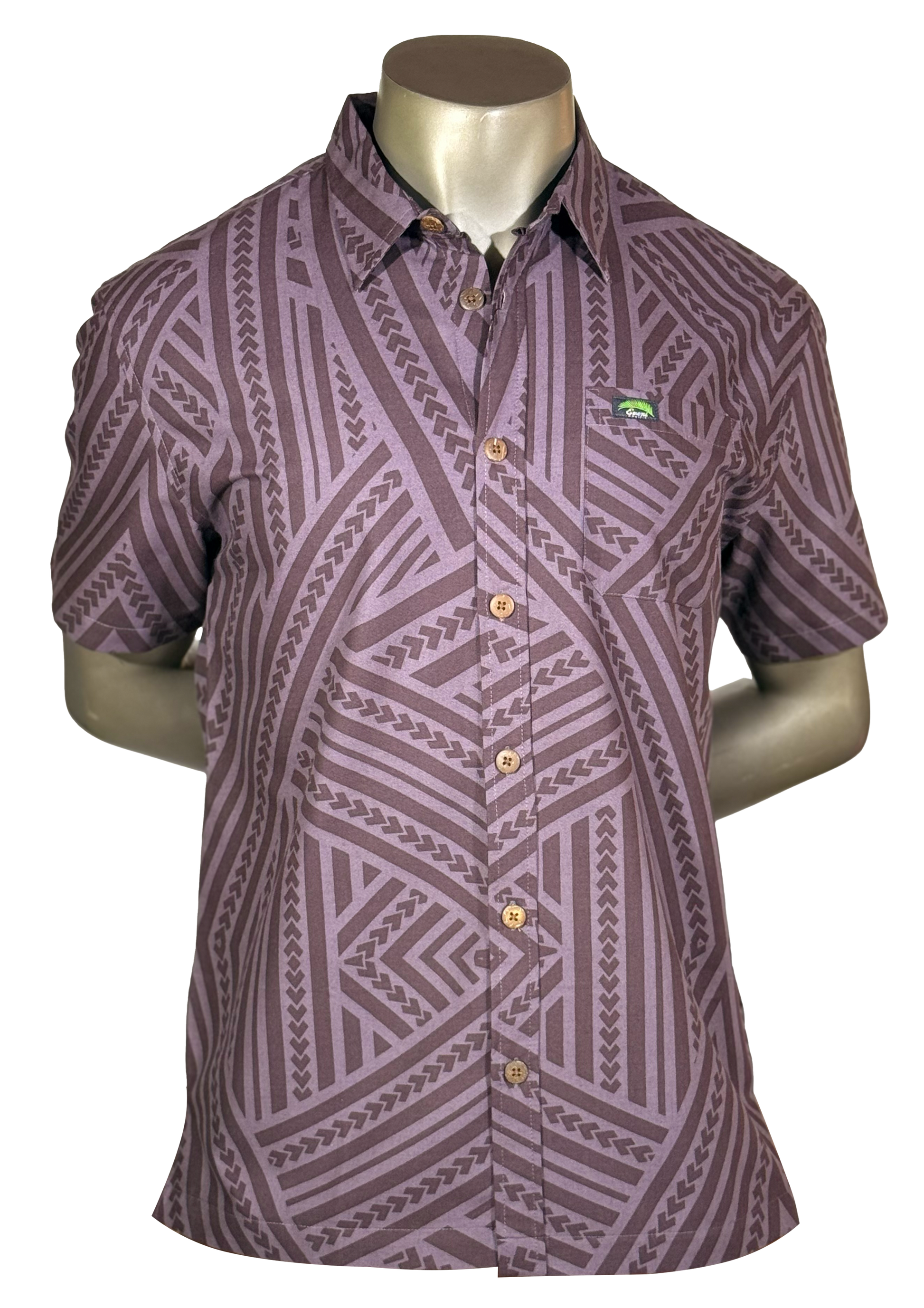 Eveni Pacific Men's Classic Elei Shirt - Kava Shore Brown