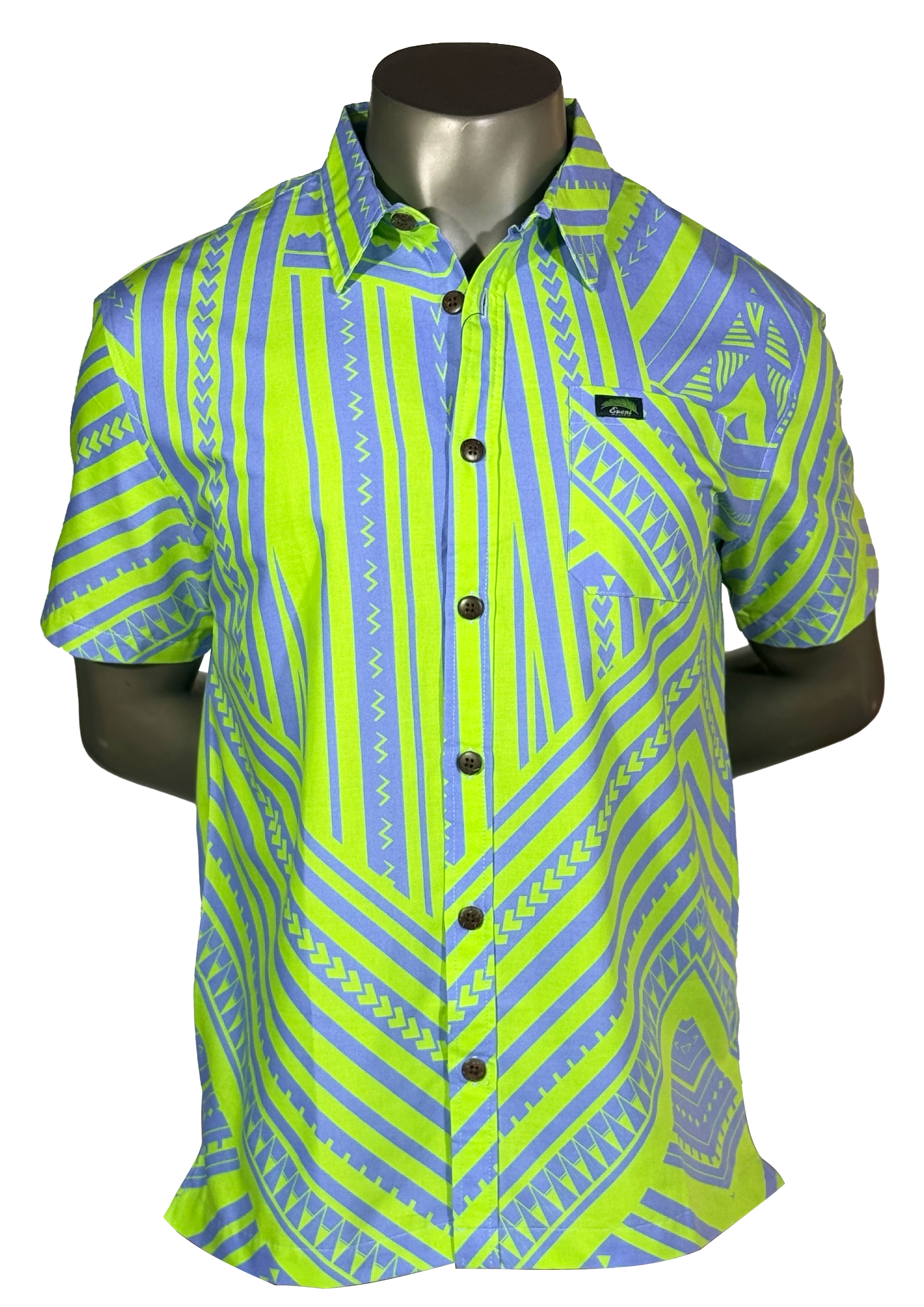 Eveni Pacific Men's Classic Elei Shirt - Palolo Green – EveniPacific