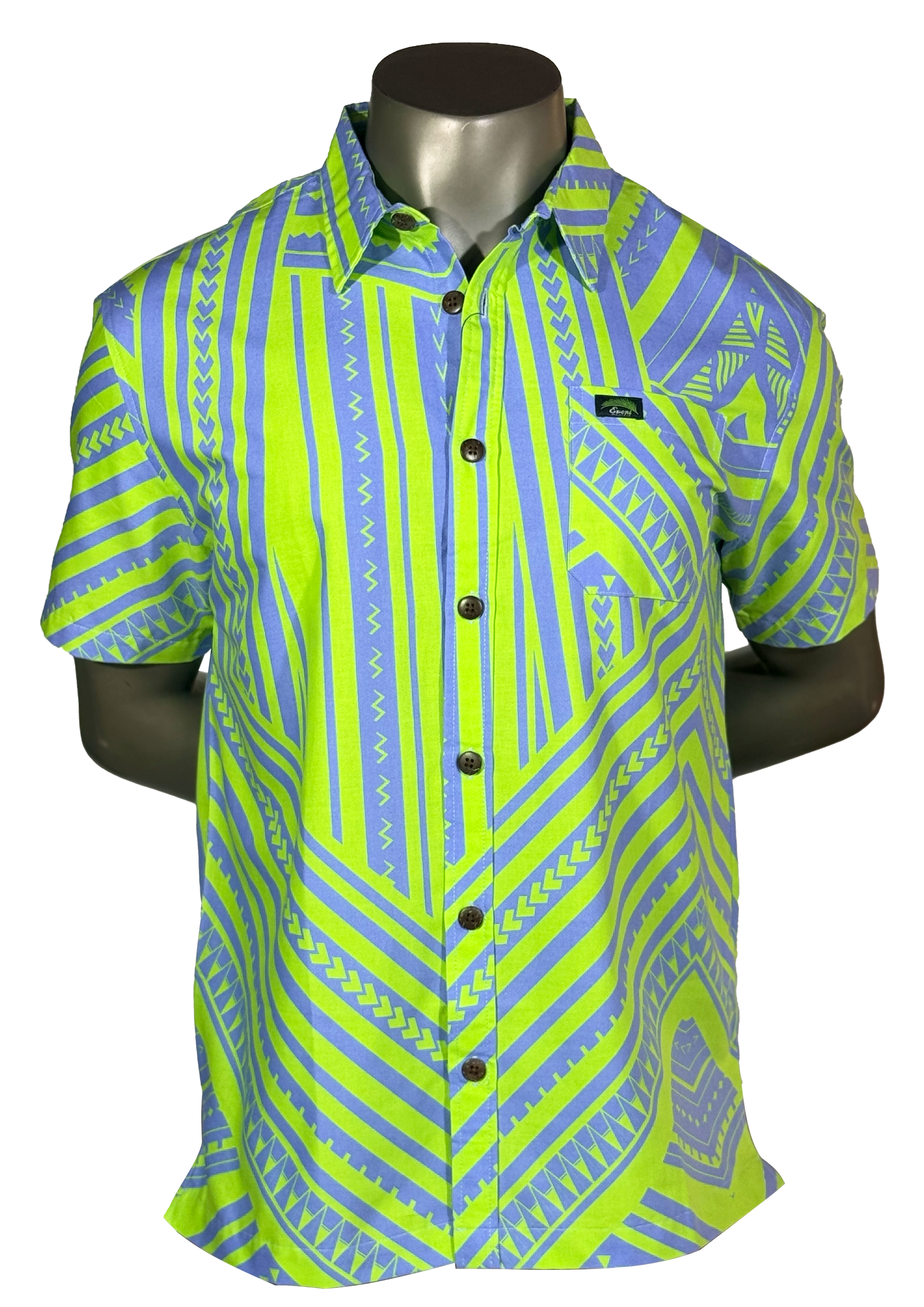 Eveni Pacific Men's Classic Elei Shirt - Palolo Green