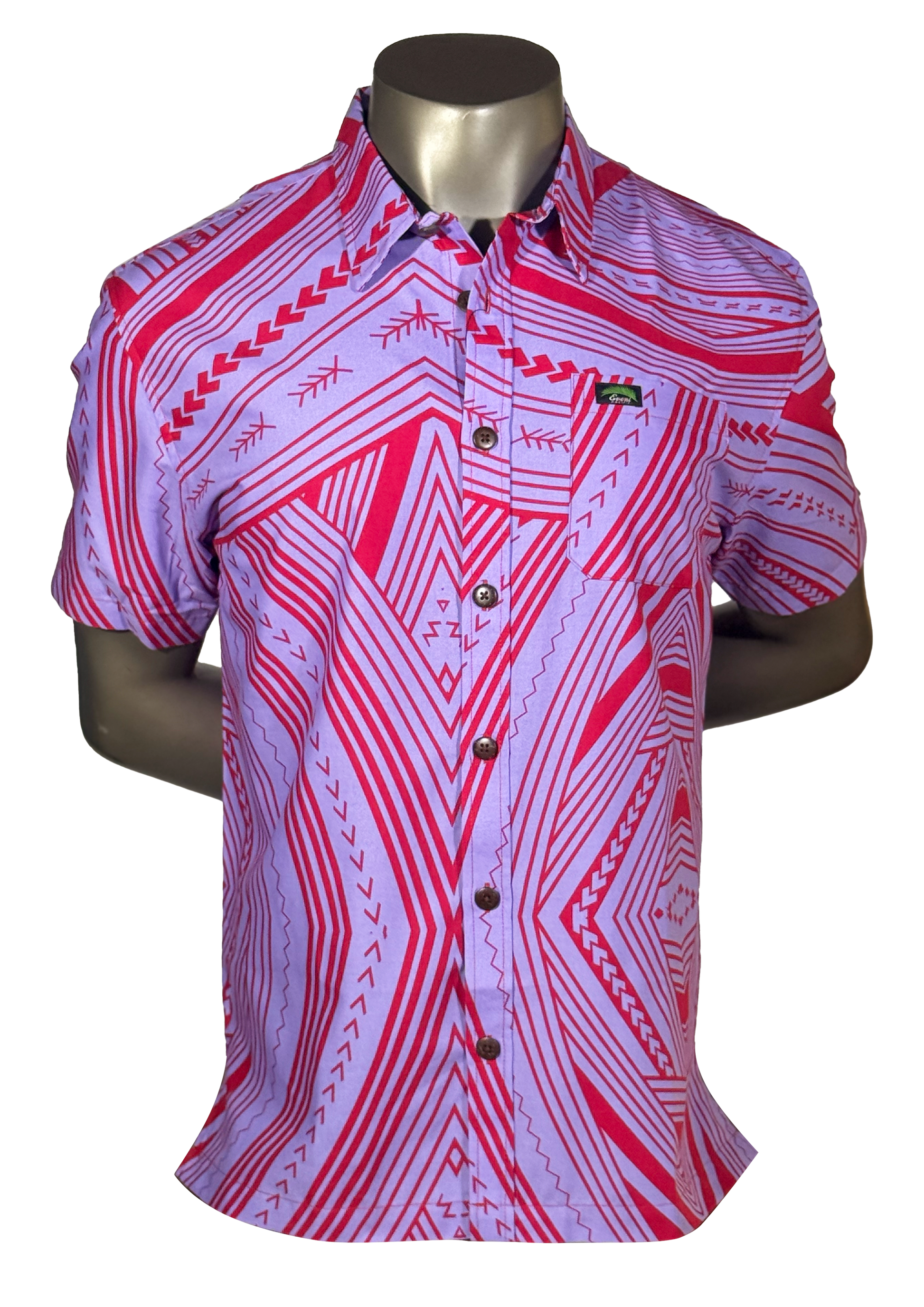 Eveni Pacific Men's Classic Elei Shirt - Sparkle Lilac