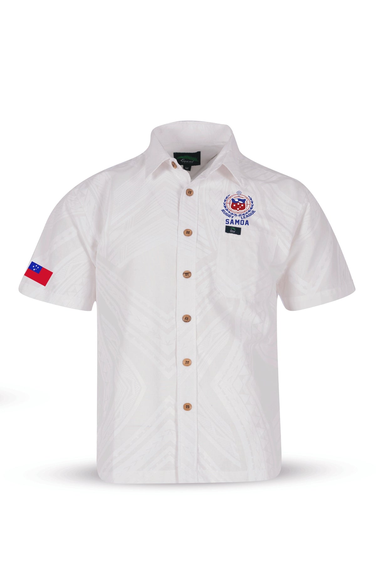 Official Toa Samoa Classic Elei Shirt - Soul White
