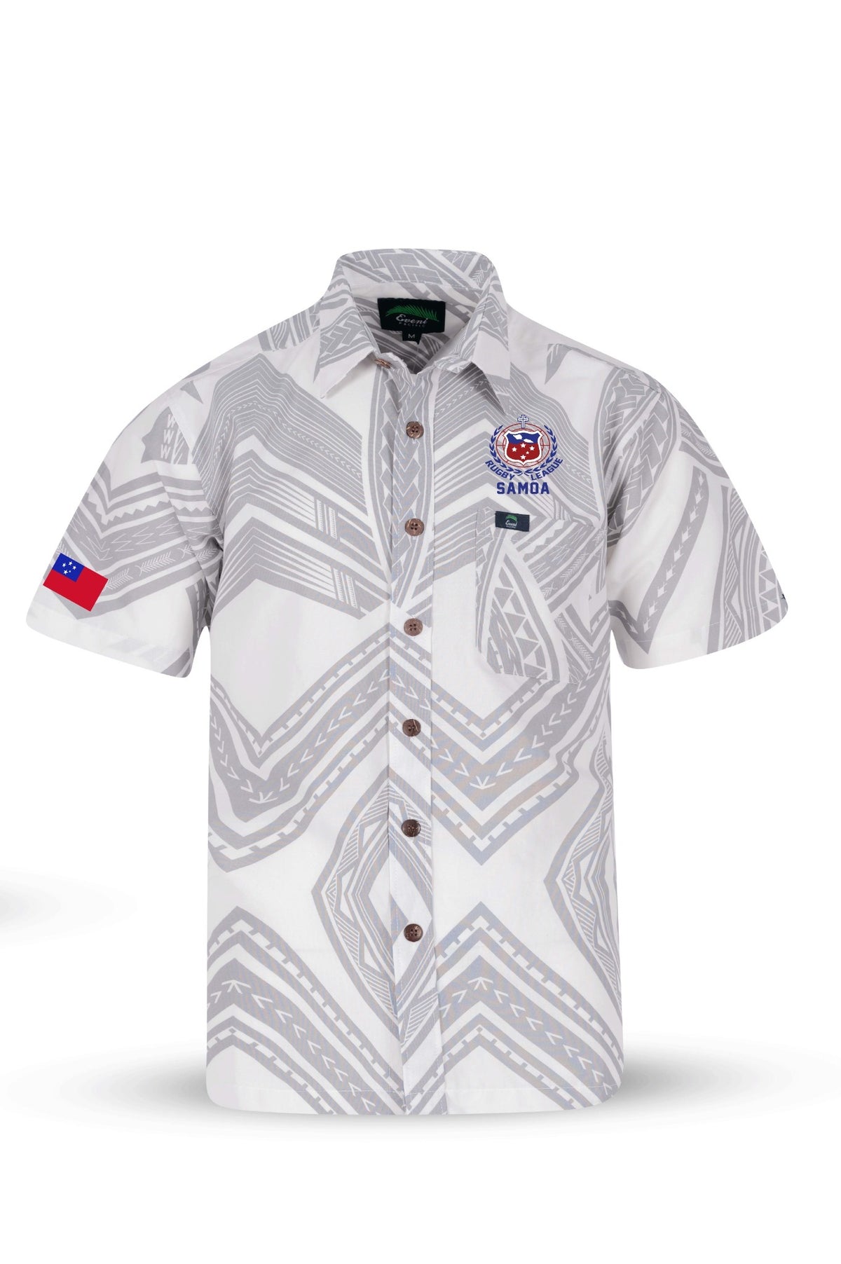 Official Toa Samoa Classic Elei Shirt - Brave Steel Grey