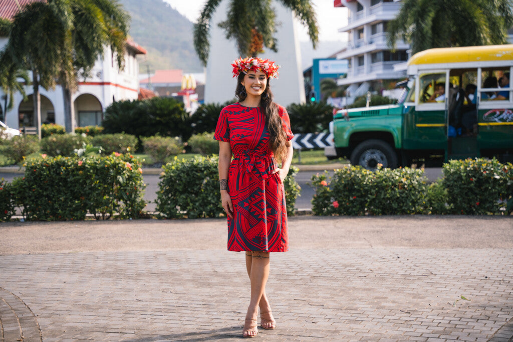 Eveni Pacific Ladies Rosie Dress - Ruby Red